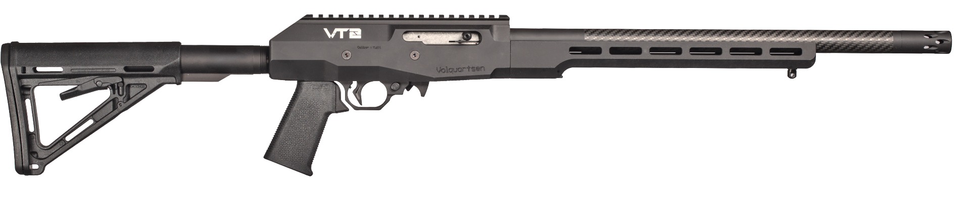 Volquartsen VFVT2-B Rifle VT2 17HMR/22WMR 9+1 Black 16.5" Carbon Fiber - View 2
