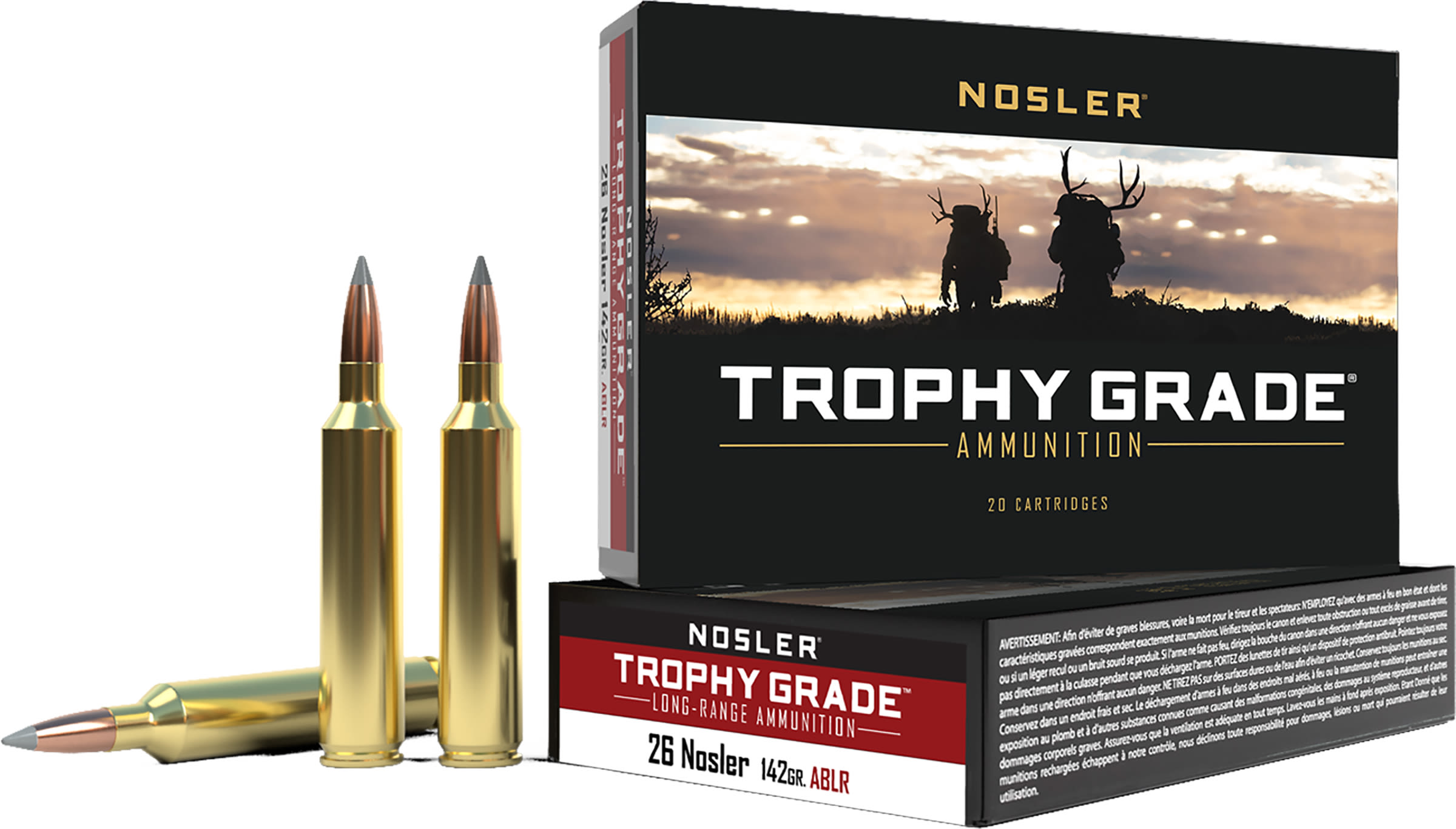 Nosler Trophy Grade 26 Nosler 142GR Accubond Long Range