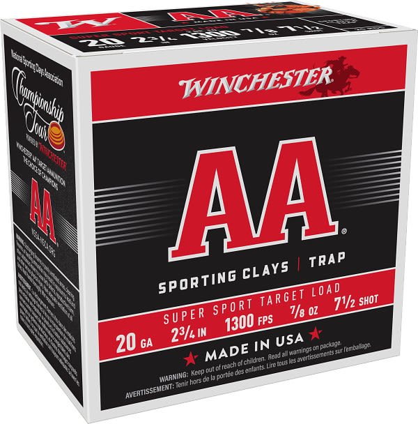 Winchester AA Sporting Clays 20 Gauge 2.75