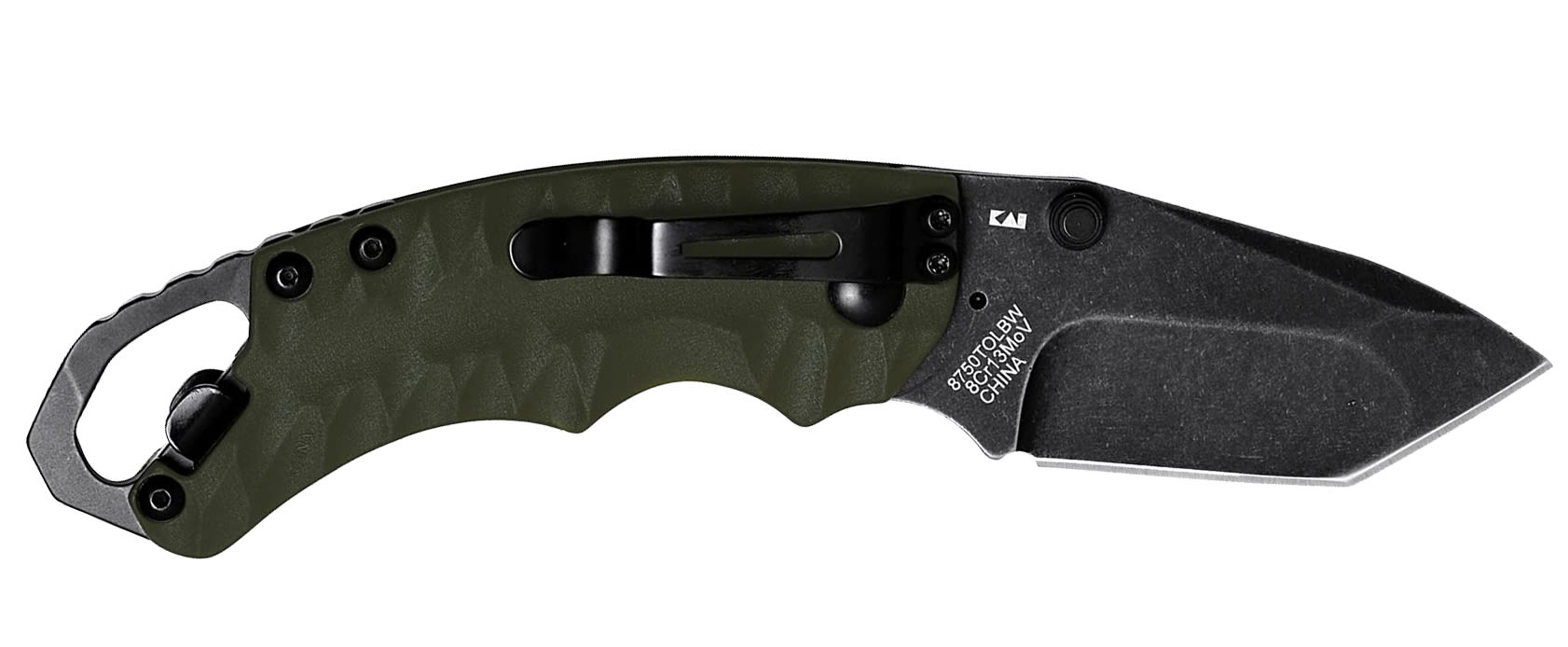 Kershaw Shuffle II Olive Tanto Blackwash Knife