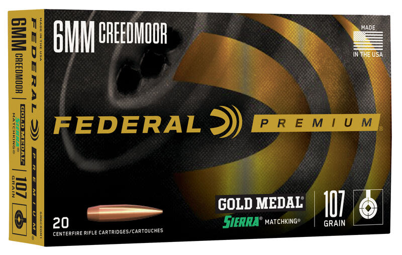 Federal Gold Medal 6mm Creedmoor 107GR MatchKing