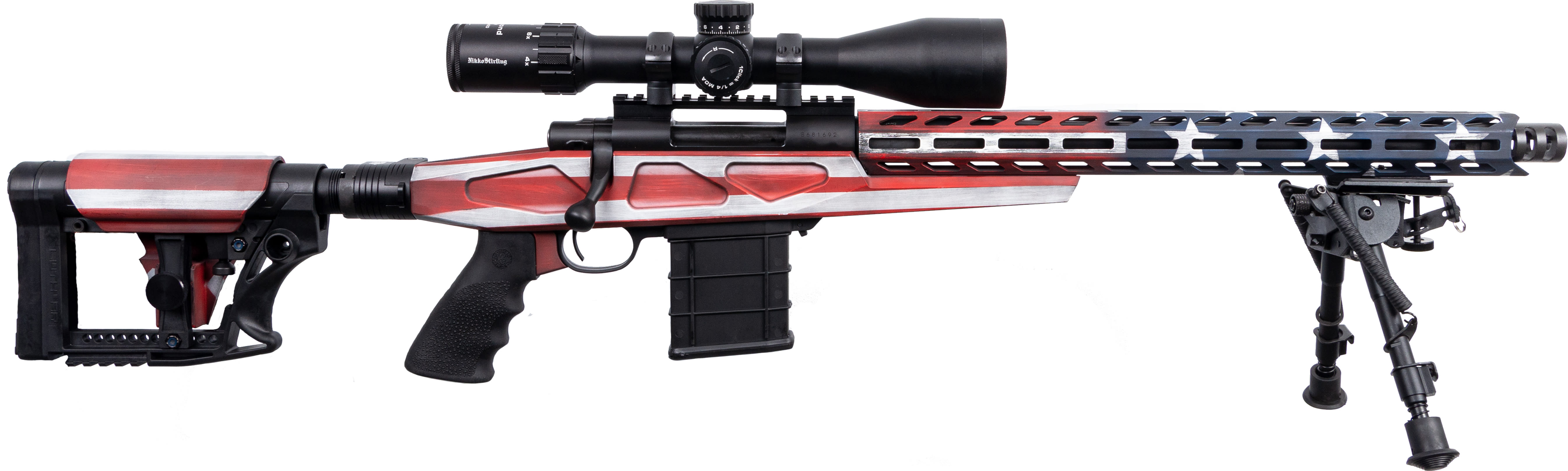 Howa M1500 APC American Flag Rifle RWB 6.5 Creedmoor 16.25