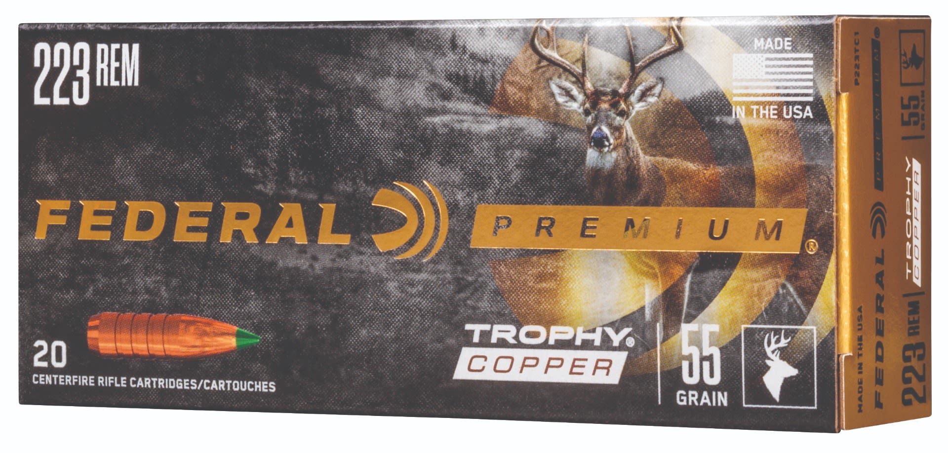 Federal Trophy Copper 223 Rem 55GR