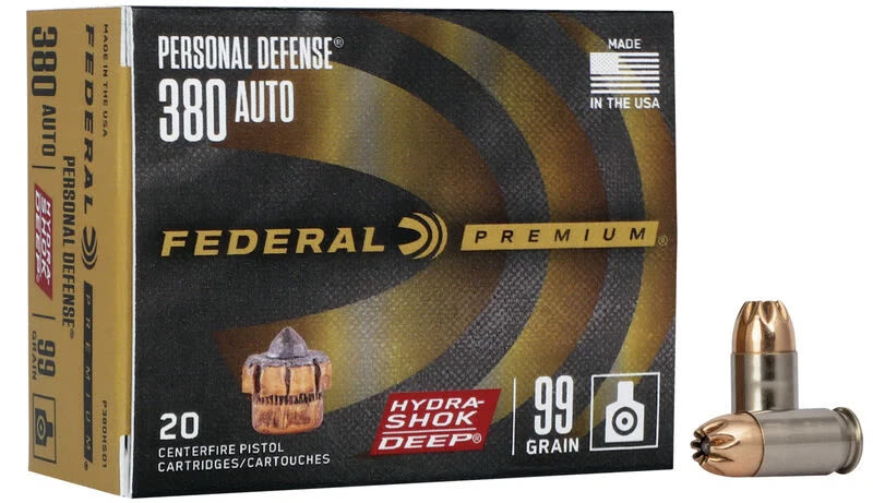 Federal Premium Hydra-Shok DEEP 380 Auto 99 Grain Hydra-Shok Deep