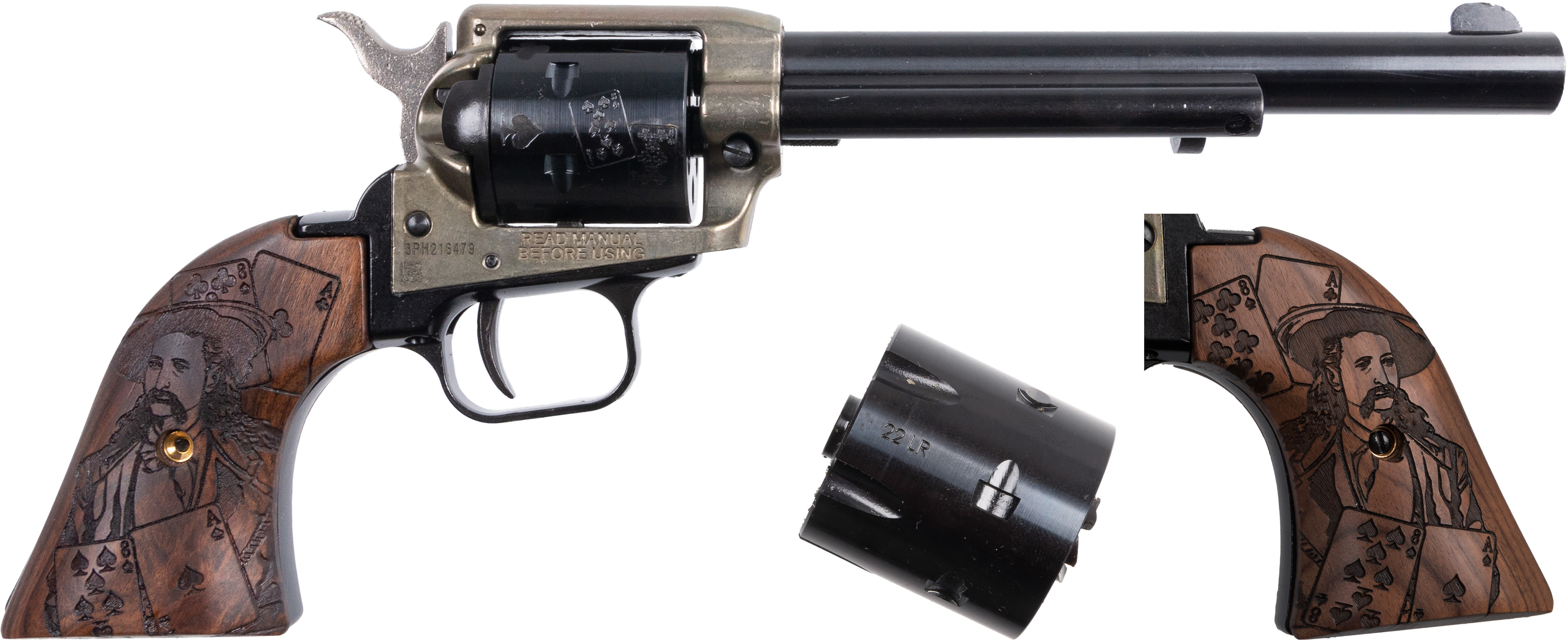 Heritage Rough Rider Combo Wild Bill Hickok TALO 22 LR| 22 Win Mag 6.5