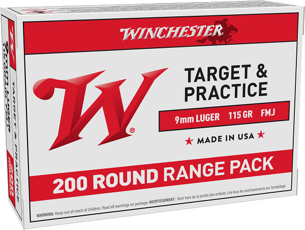 Winchester USA Range Pack 9mm 115GR FMJ