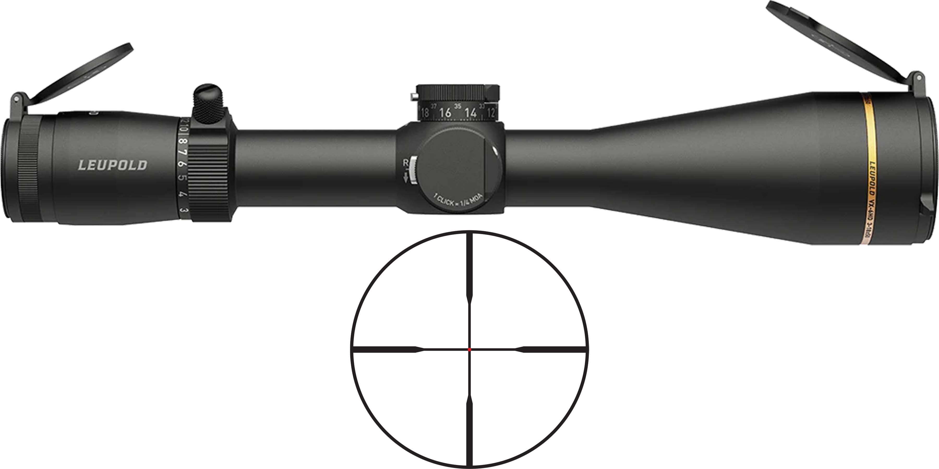 Leupold VX-6HD 2-12x42mm Rifle Scope with FireDot Duplex Reticle