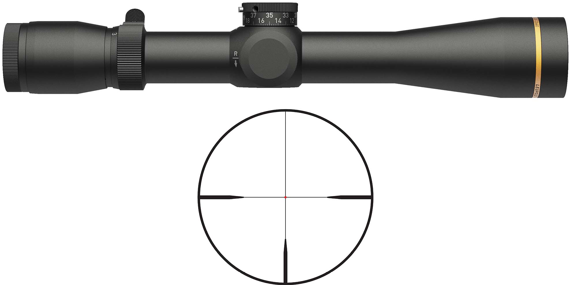 Leupold VX-4HD Rifle Scope, 3-12x40mm, FireDot Twilight Hunter, Matte Black