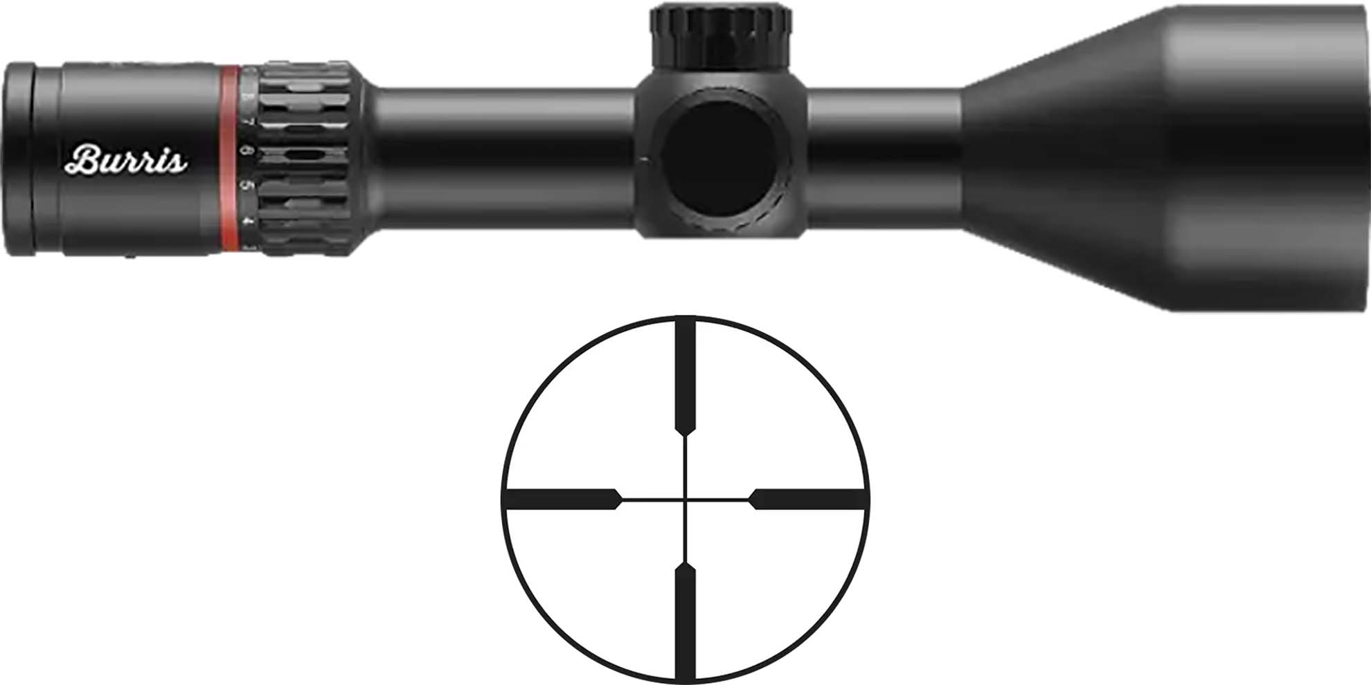 Burris Fullfield 3-12x56mm Rifle Scope, 30mm Tube, Heavy Duplex Reticle, Matte Black