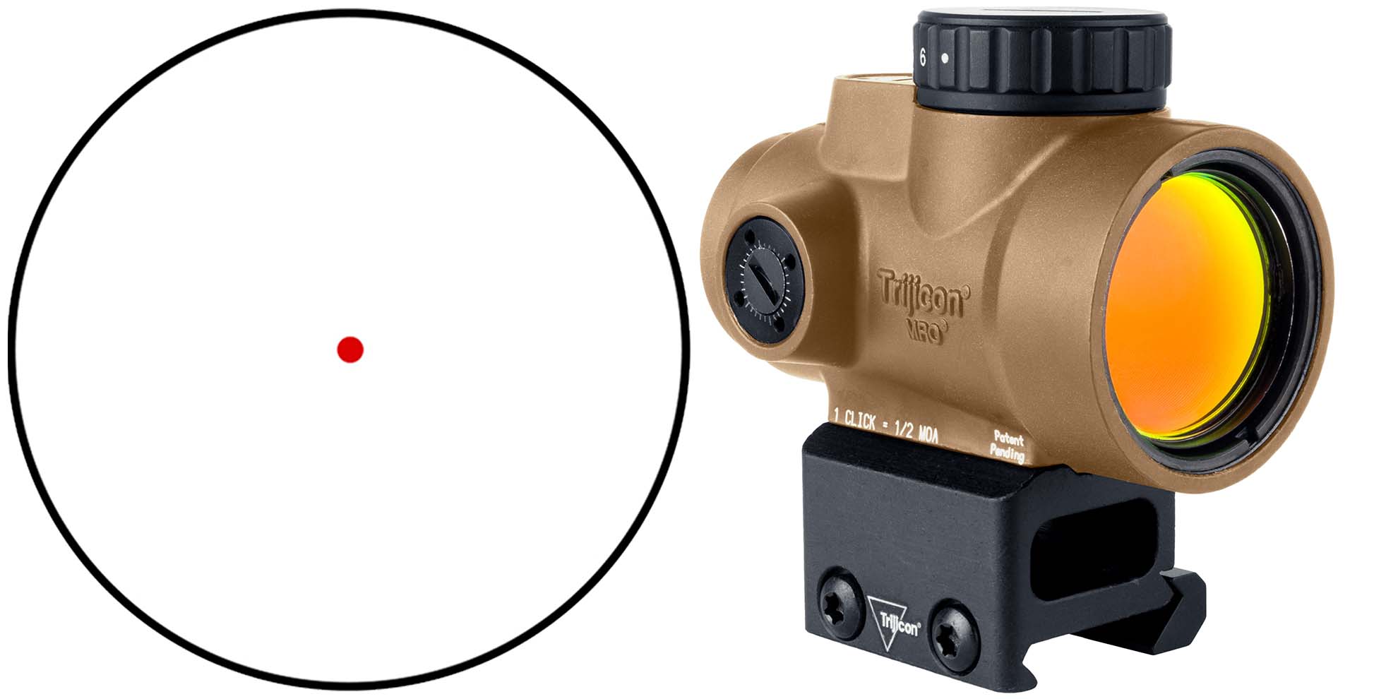 Trijicon MRO SD 2 MOA Red Dot with Co-Witness Mount