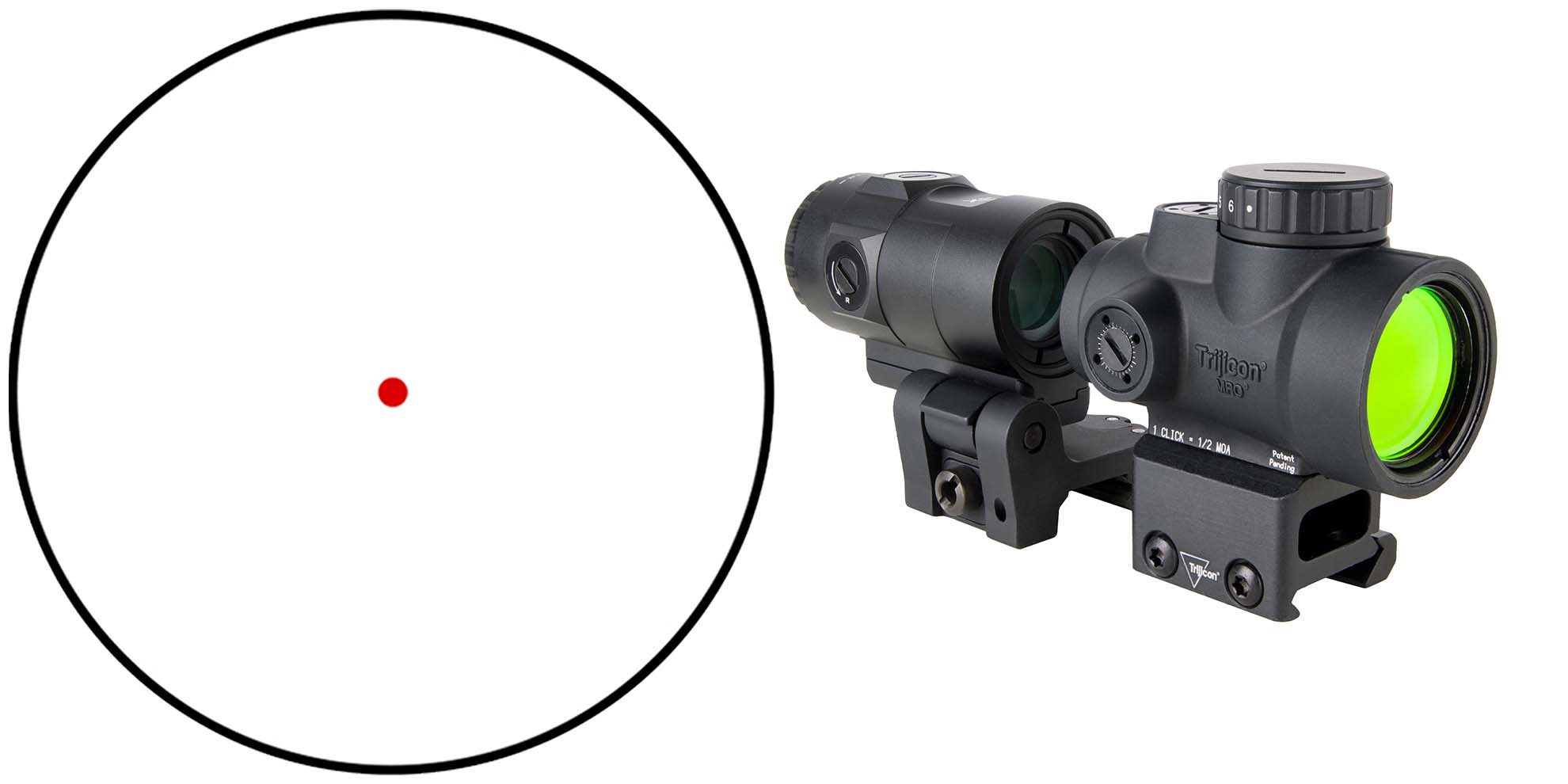 Trijicon MRO SD 2.0 MOA Red Dot with 3x Magnifier
