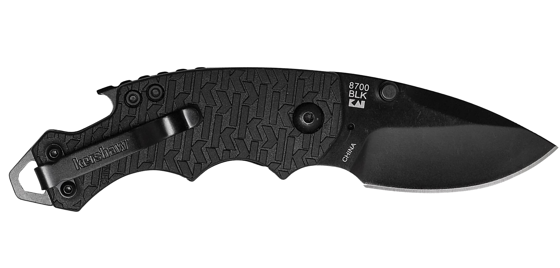 Kershaw Shuffle Folding Knife, 2.4" Drop Point Blade, Black Oxide