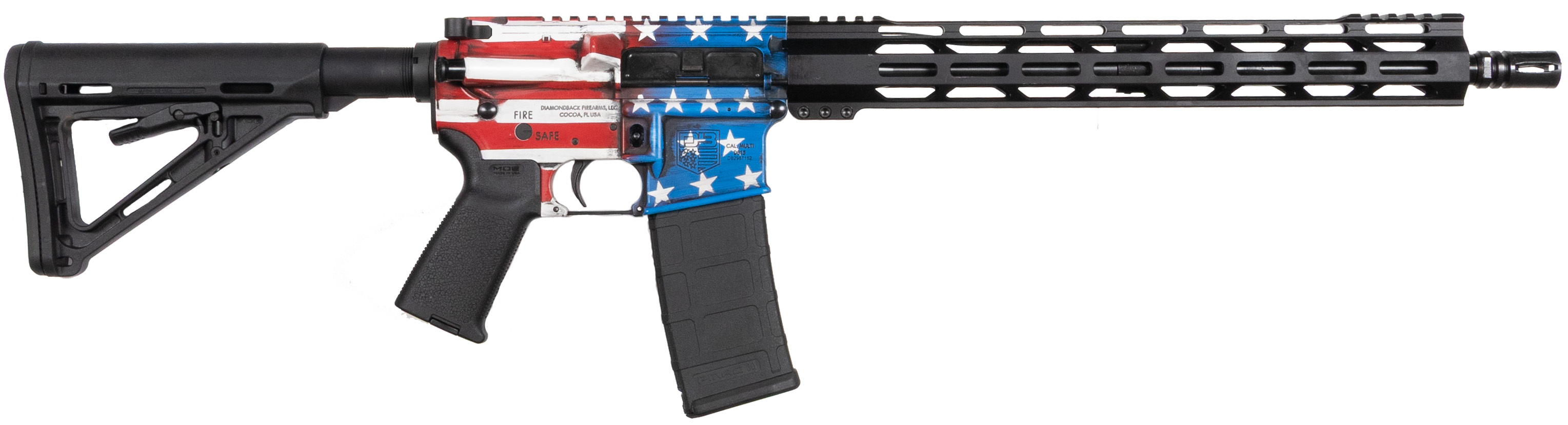 DIAMONDBACK FIREARMS DB15 5.56 FLAG 16" M-LOK 15"