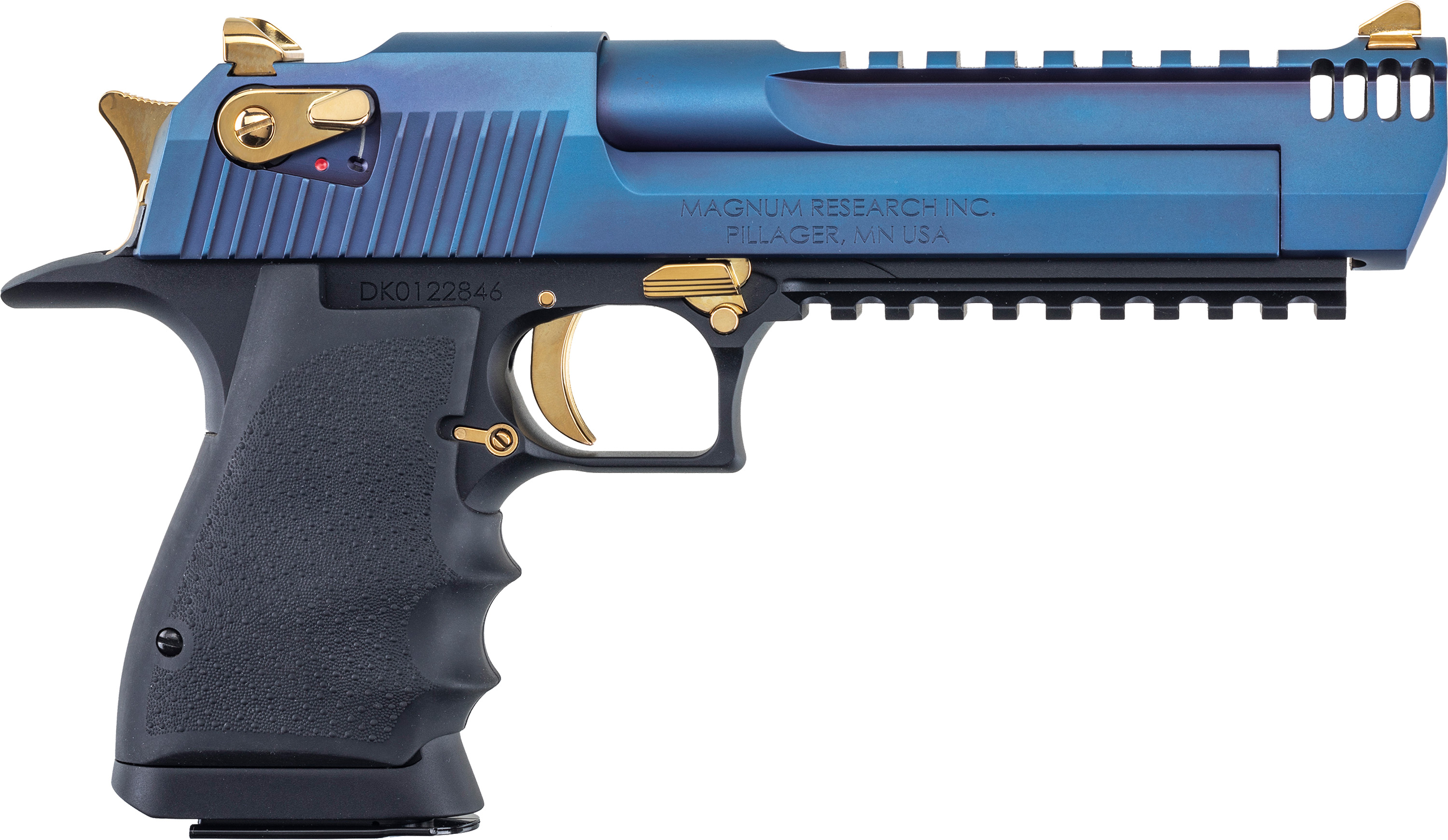 MGNM RSRCH LT WEIGHT DE50 PSTL CARBO BLUE/GOLD APPTMNTS 6" BARREL