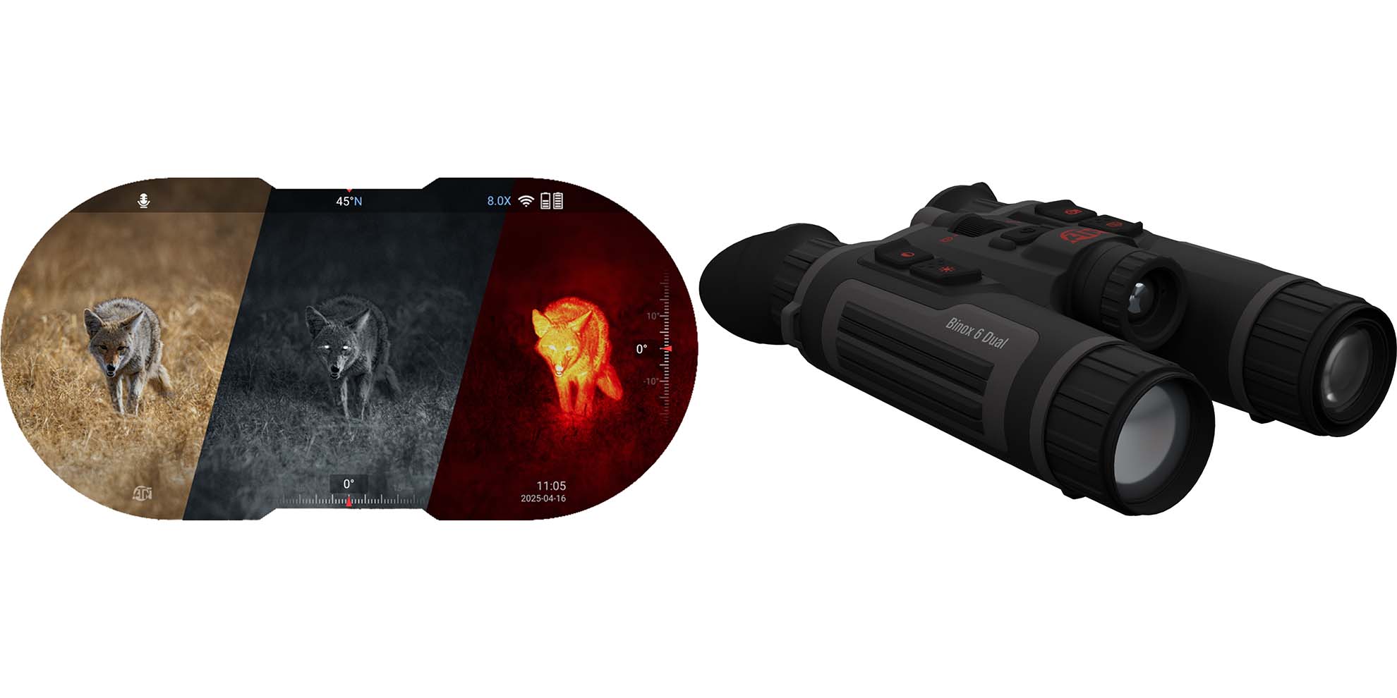 ATN Binox 6 35mm Thermal Binocular with Laser Rangefinder