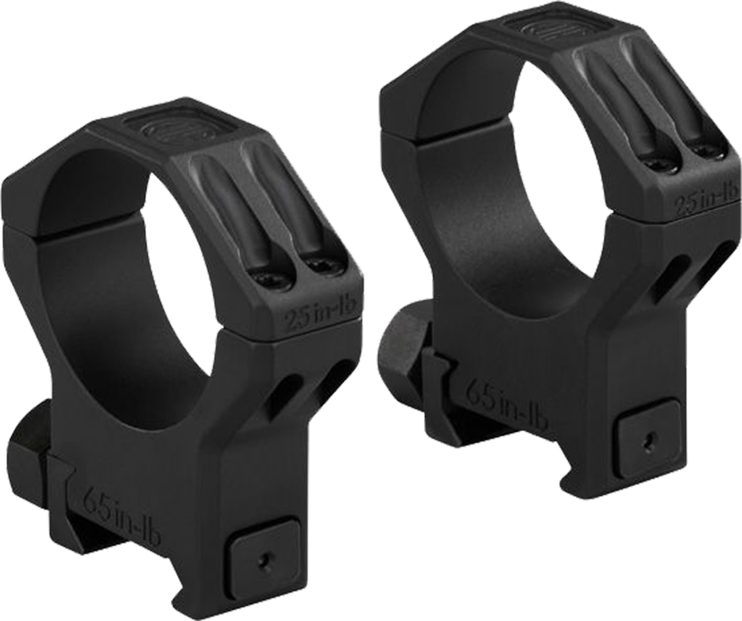 Sig Sauer Alpha 6 High 30mm Scope Ring Set, 1.12" Height, Matte Black Anodized