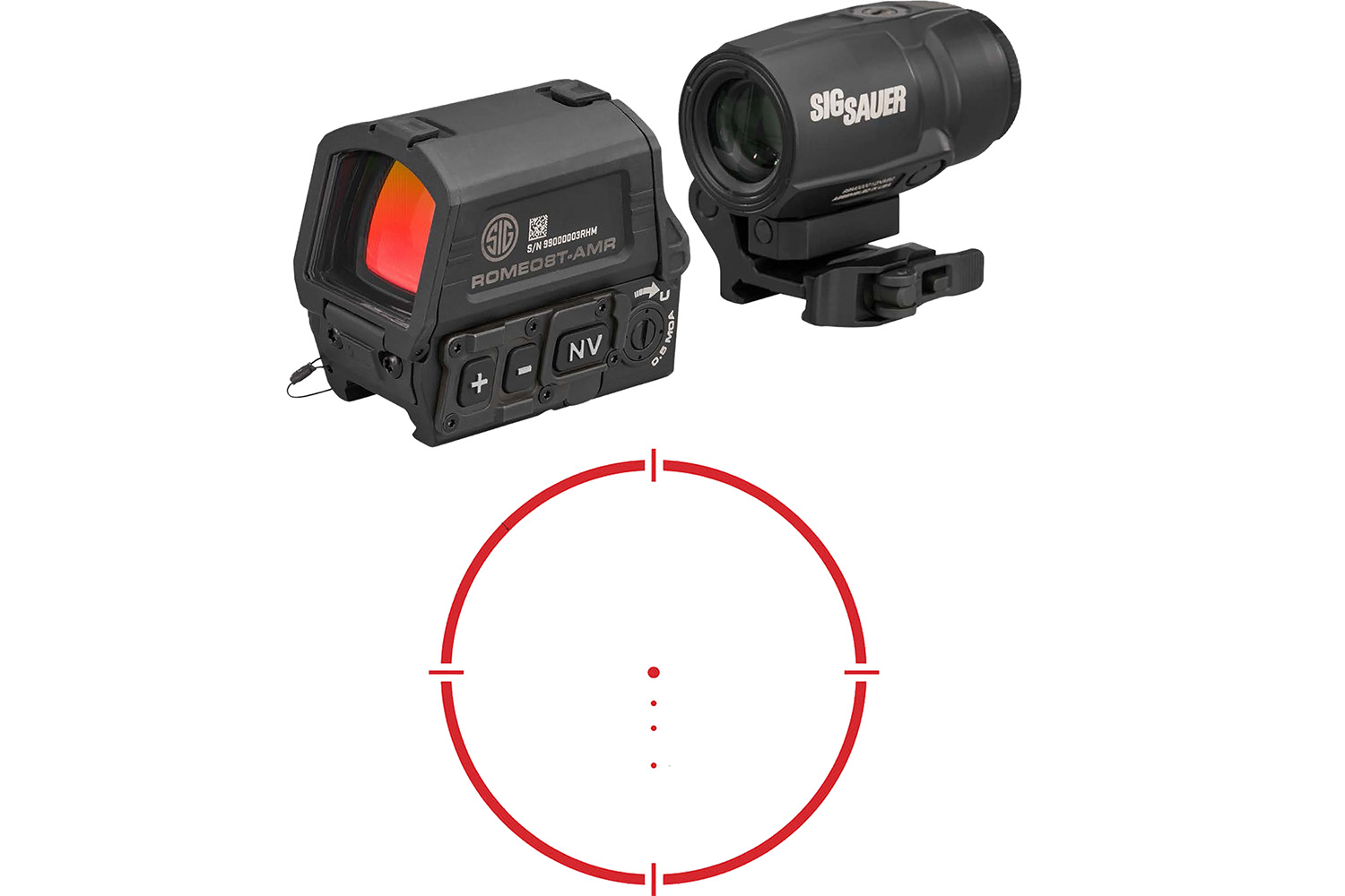 Sig Sauer Romeo8T AMR / Juliet3T 3X Red Dot Sight Combo
