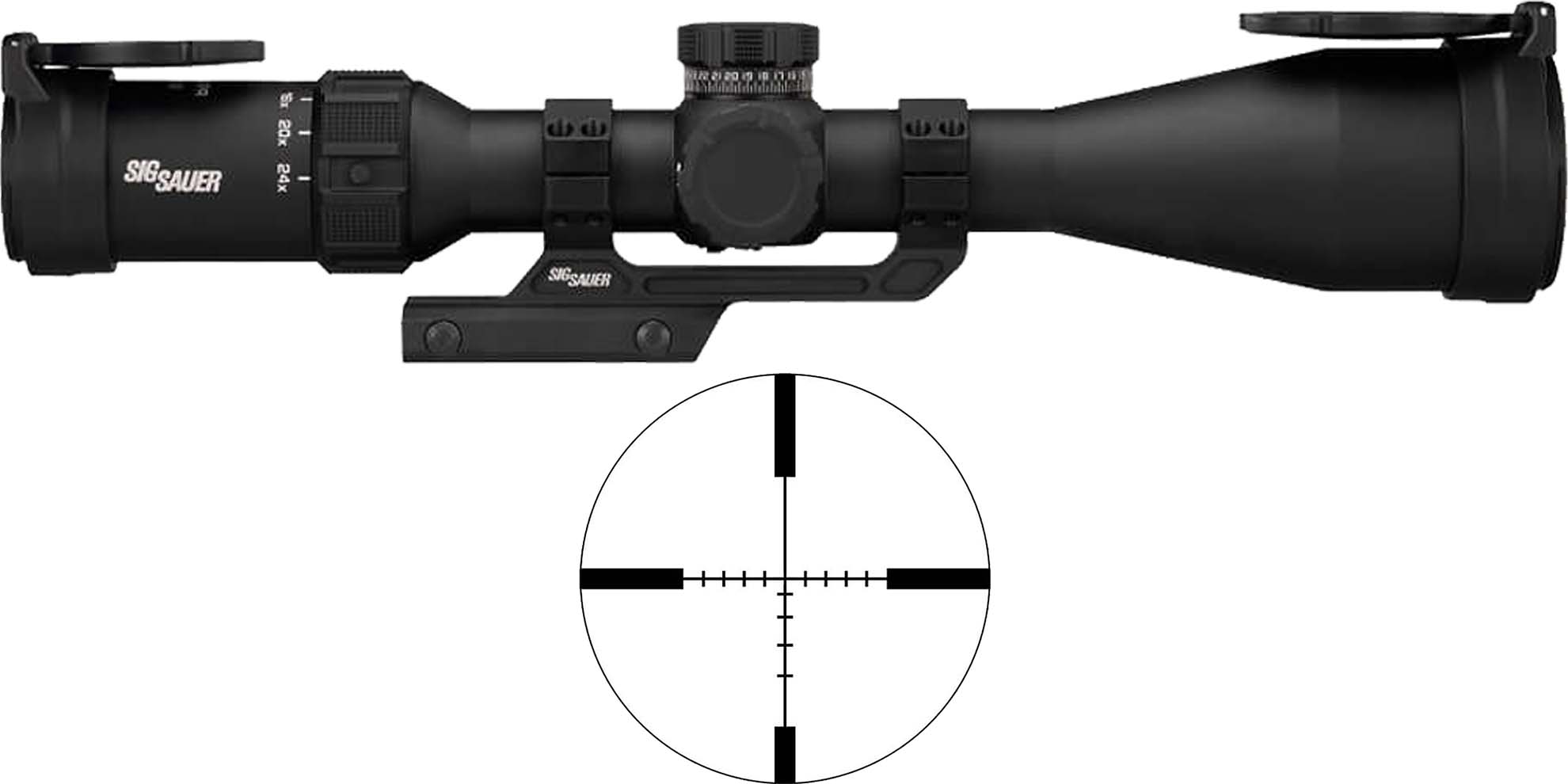 Sig Sauer Tango-SPR 6-24x52mm Rifle Scope, MOA BDC1 Reticle, 30mm Tube