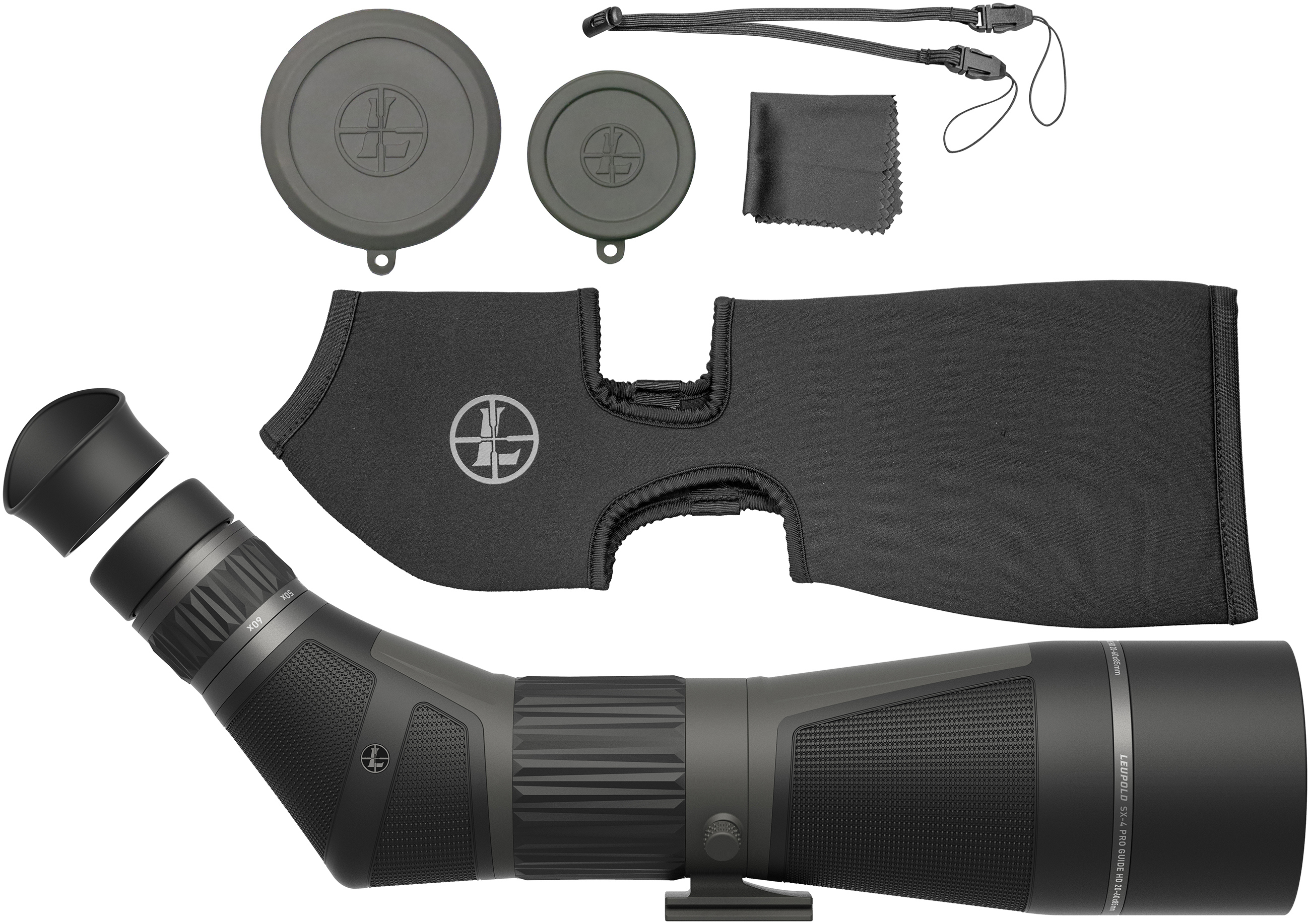 Leupold SX-4 Pro Guide HD Gen 2 Angled Spotting Scope 20-60x85mm