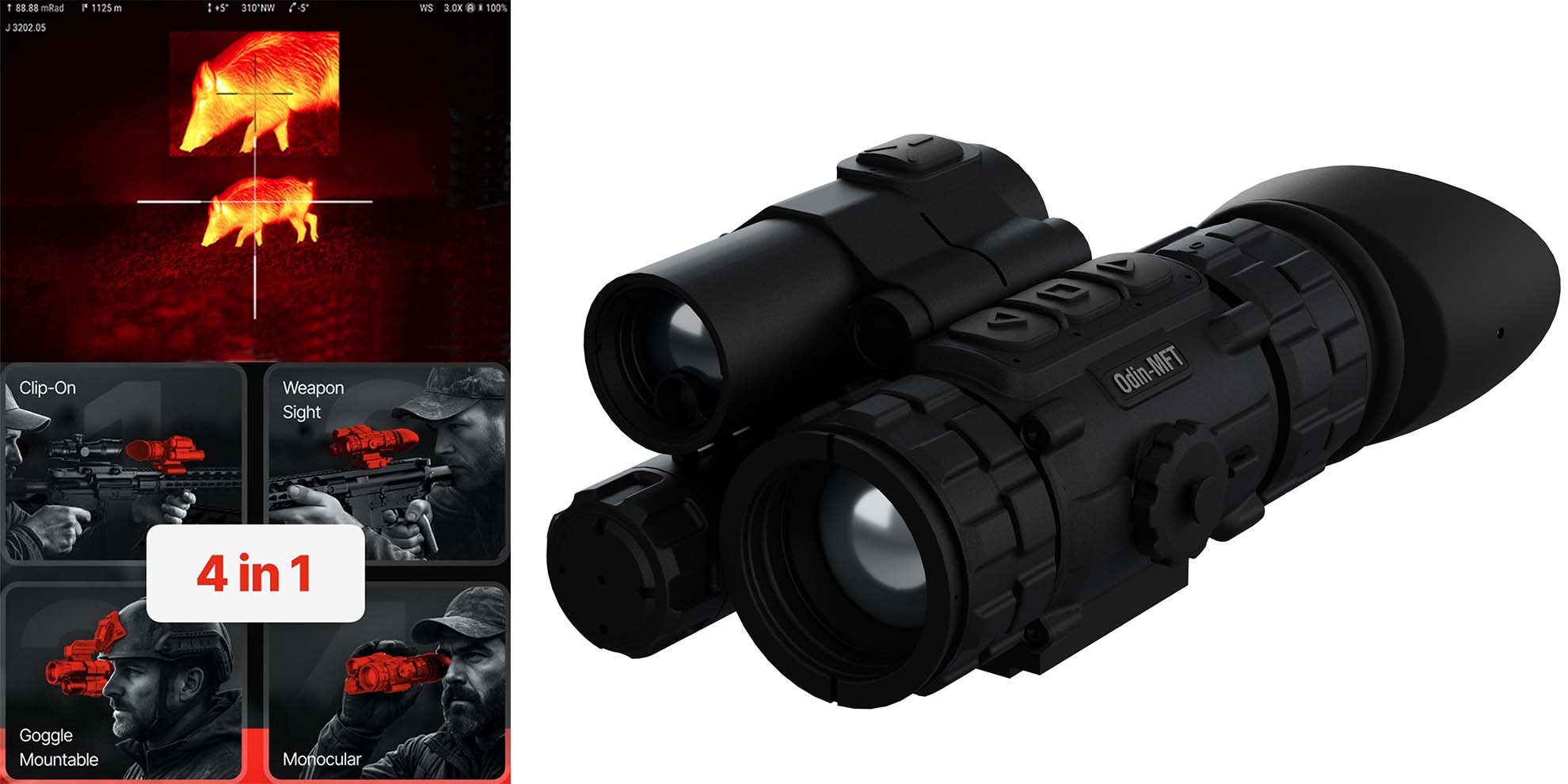 ATN Odin 6 Thermal Optic with Laser Rangefinder