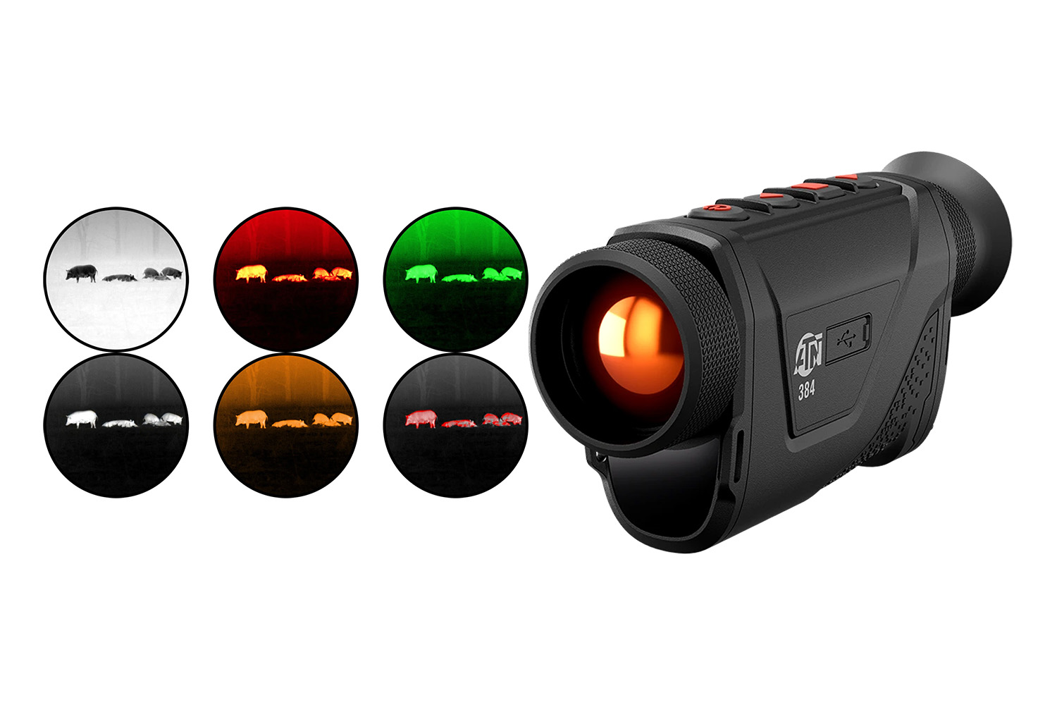 ATN BlazeHunter Pro 335 4-32x35mm Thermal Monocular with Laser Range Finder