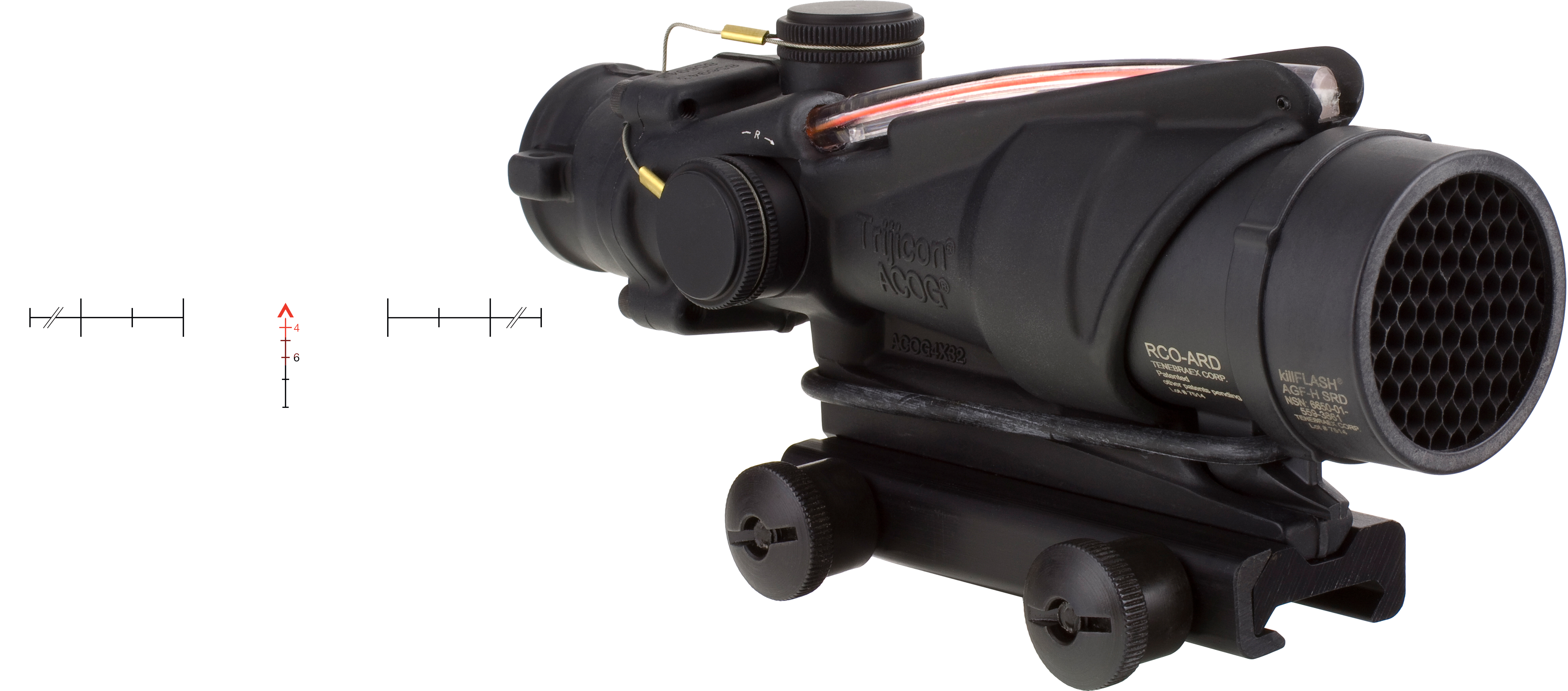 Trijicon ACOG 4x32mm Dual Illuminated Red Chevron Riflescope - image 5 of 6