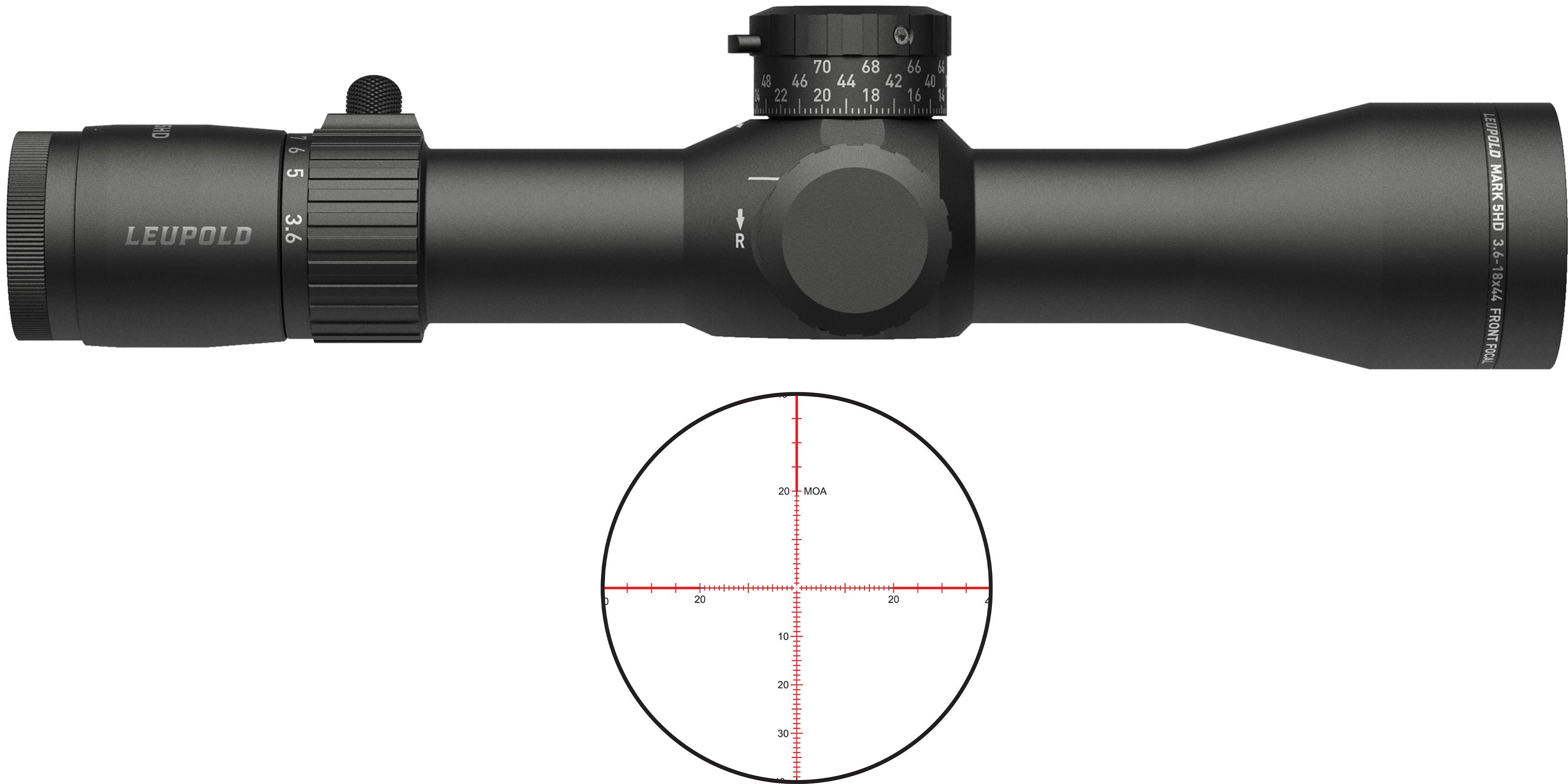 Leupold Mark 5HD 3.6-18x44mm Rifle Scope with PR-1 MOA Reticle