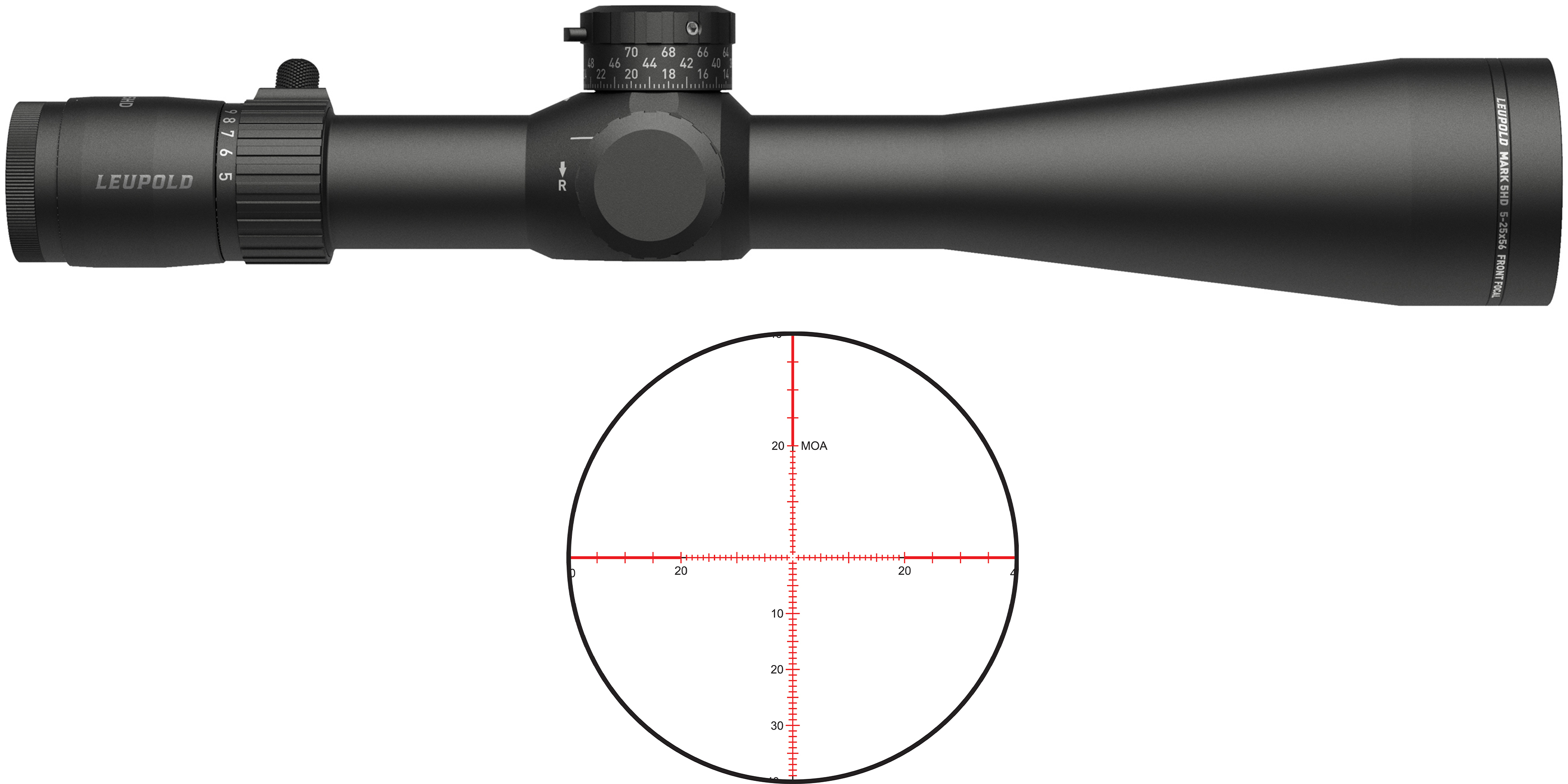 Leupold Mark 5HD 5-25x56mm FFP Rifle Scope with PR-1 MOA Reticle