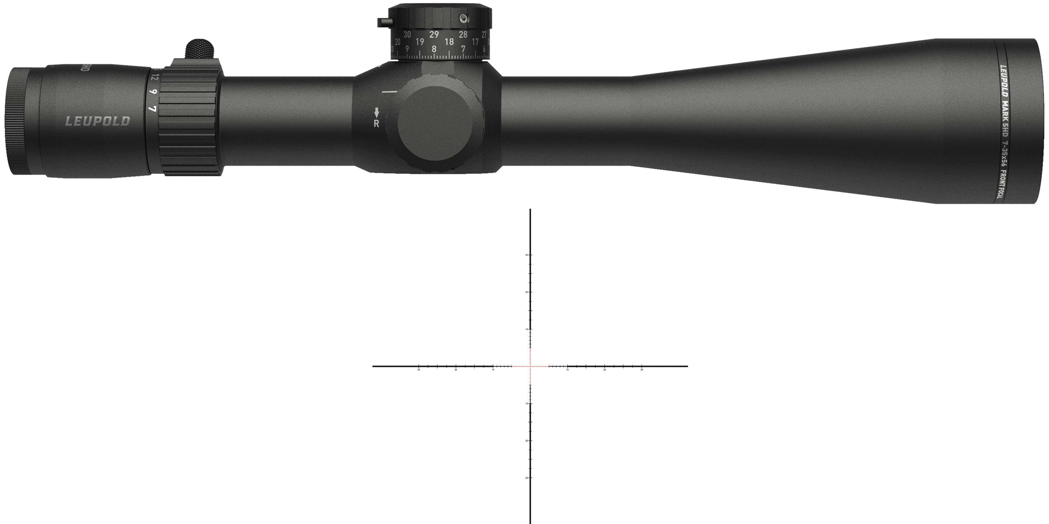 Leupold Mark 5HD 7-35x56mm Rifle Scope, TMR Reticle, Matte