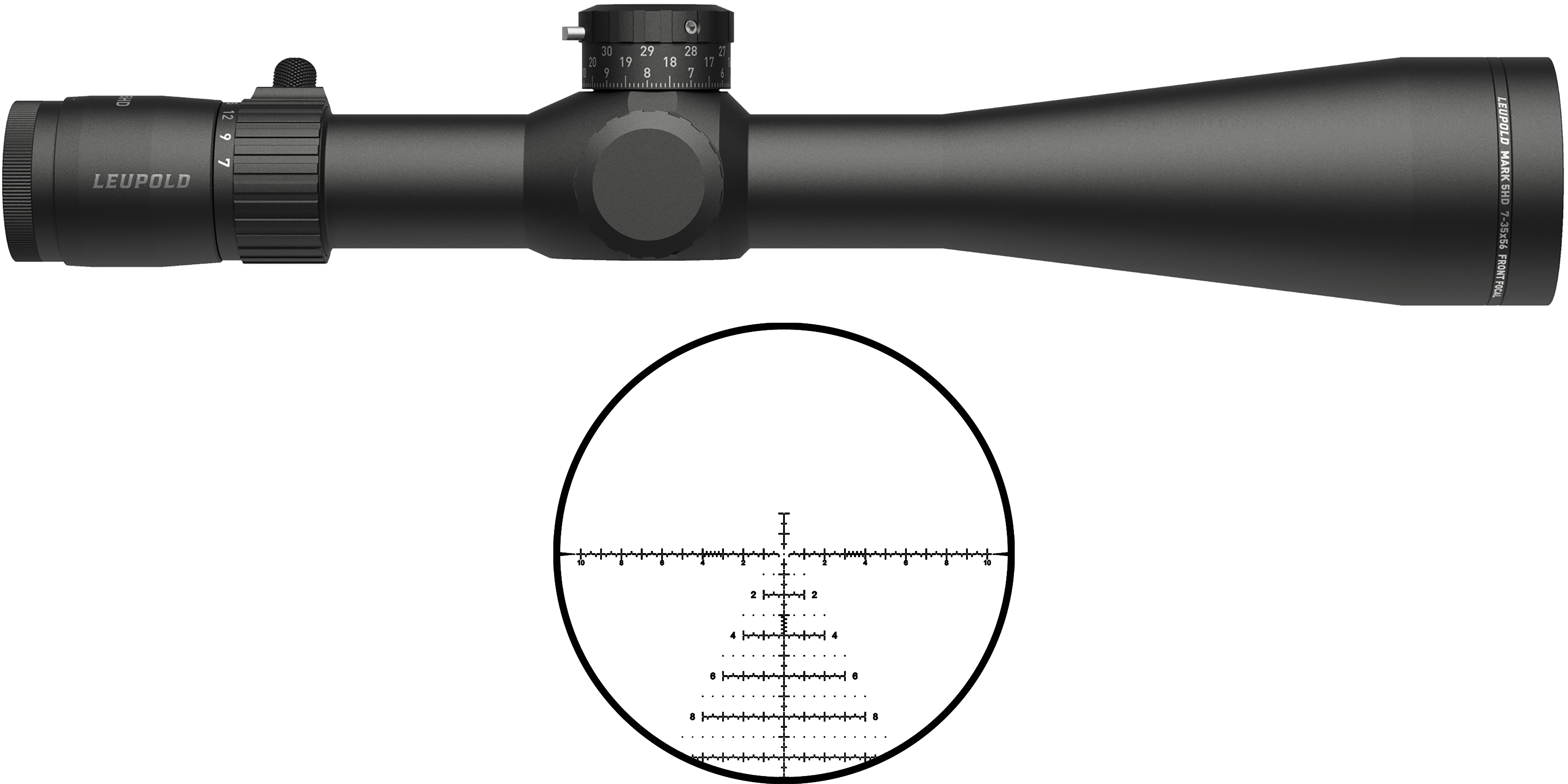 Leupold Mark 5HD 7-35X56mm Rifle Scope, Matte Black, PR2-MIL Reticle