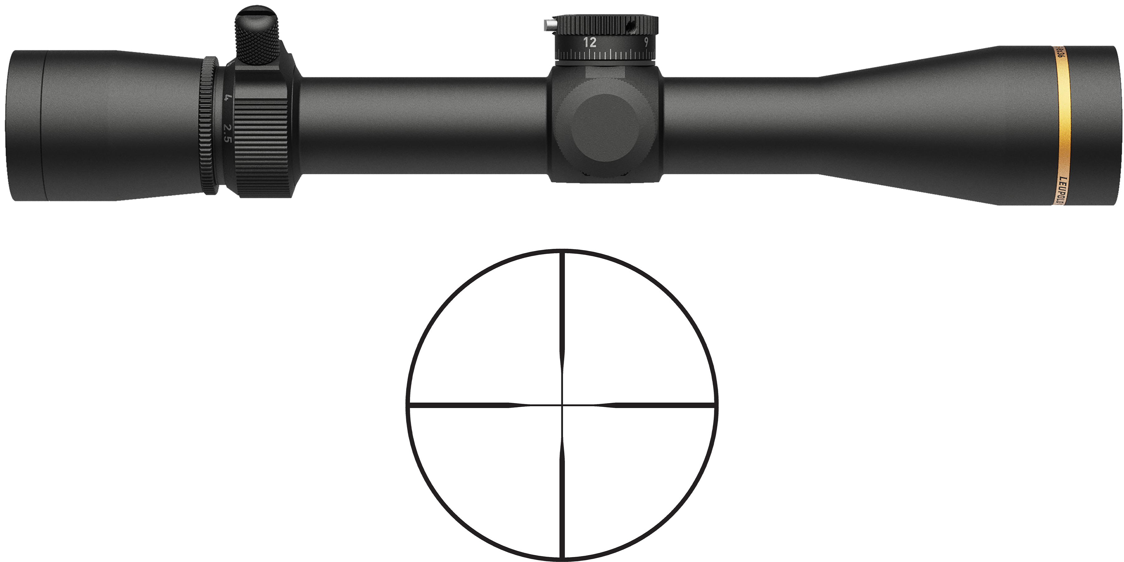 Leupold VX-3HD 2.5-8x36mm Rifle Scope, Duplex Reticle, Matte Black