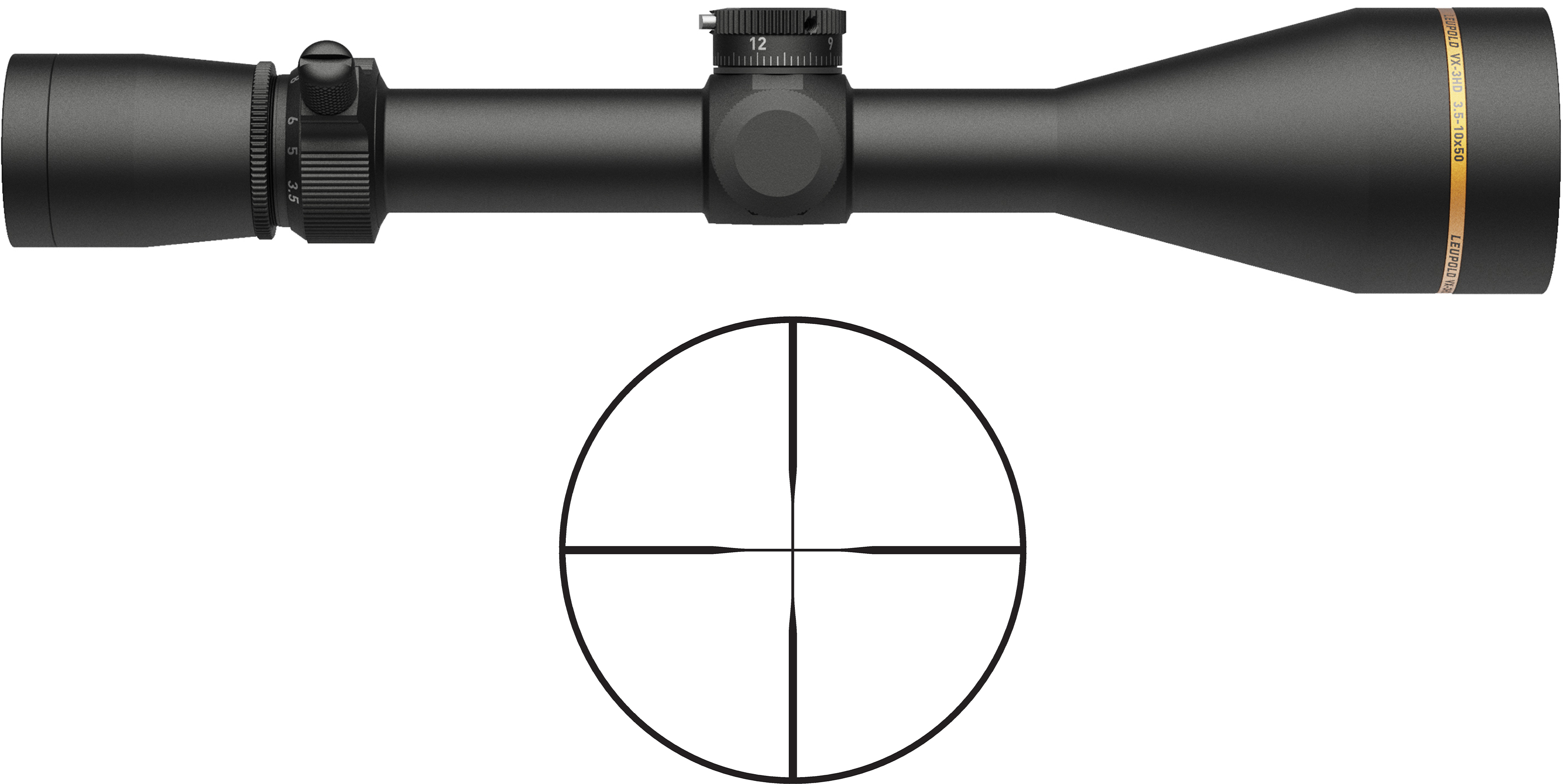 Leupold VX-3HD 3.5-10x50mm Rifle Scope with Duplex Reticle