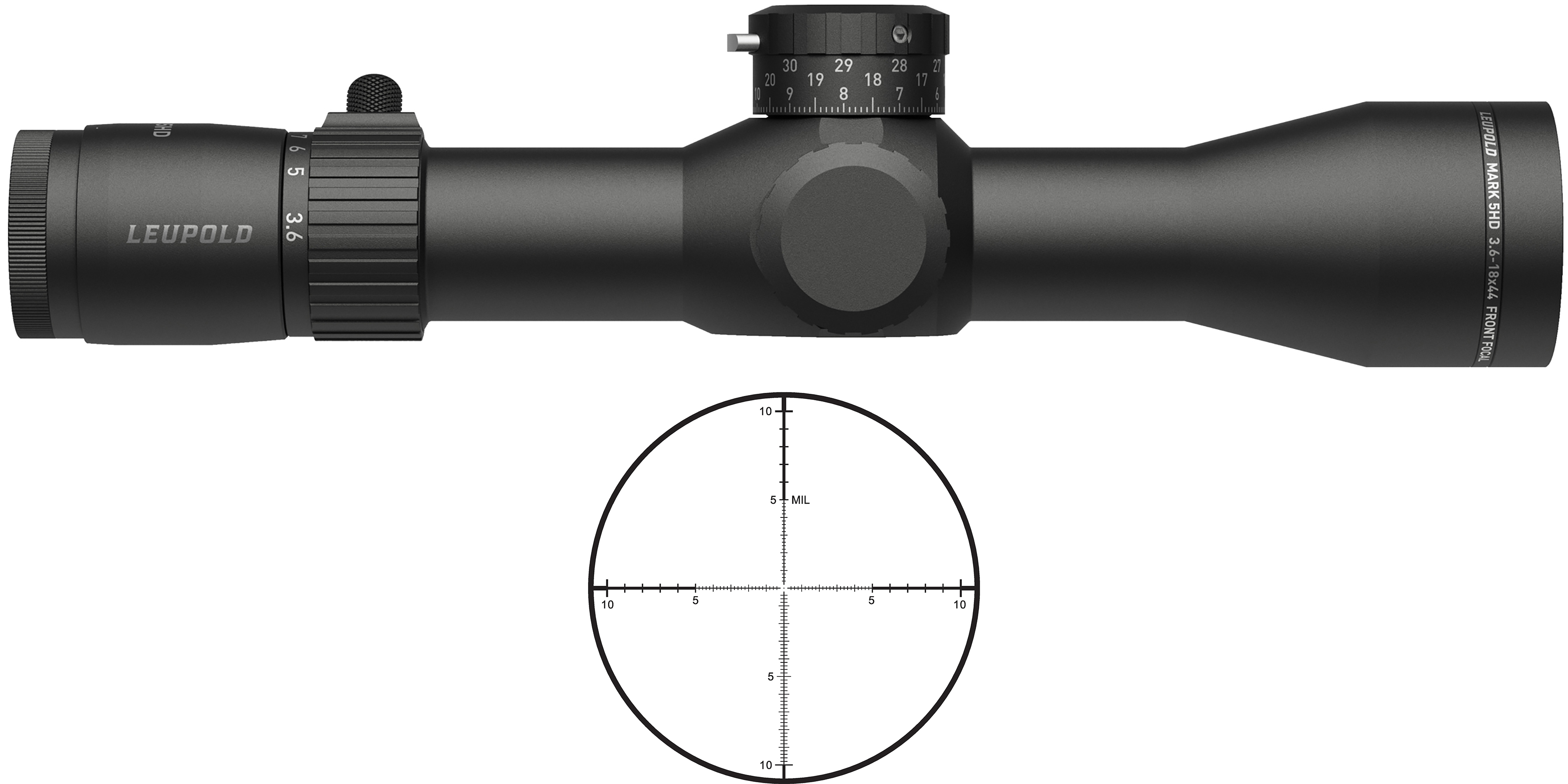 Leupold Mark 5HD 3.6-18x44mm PR1-MIL Riflescope