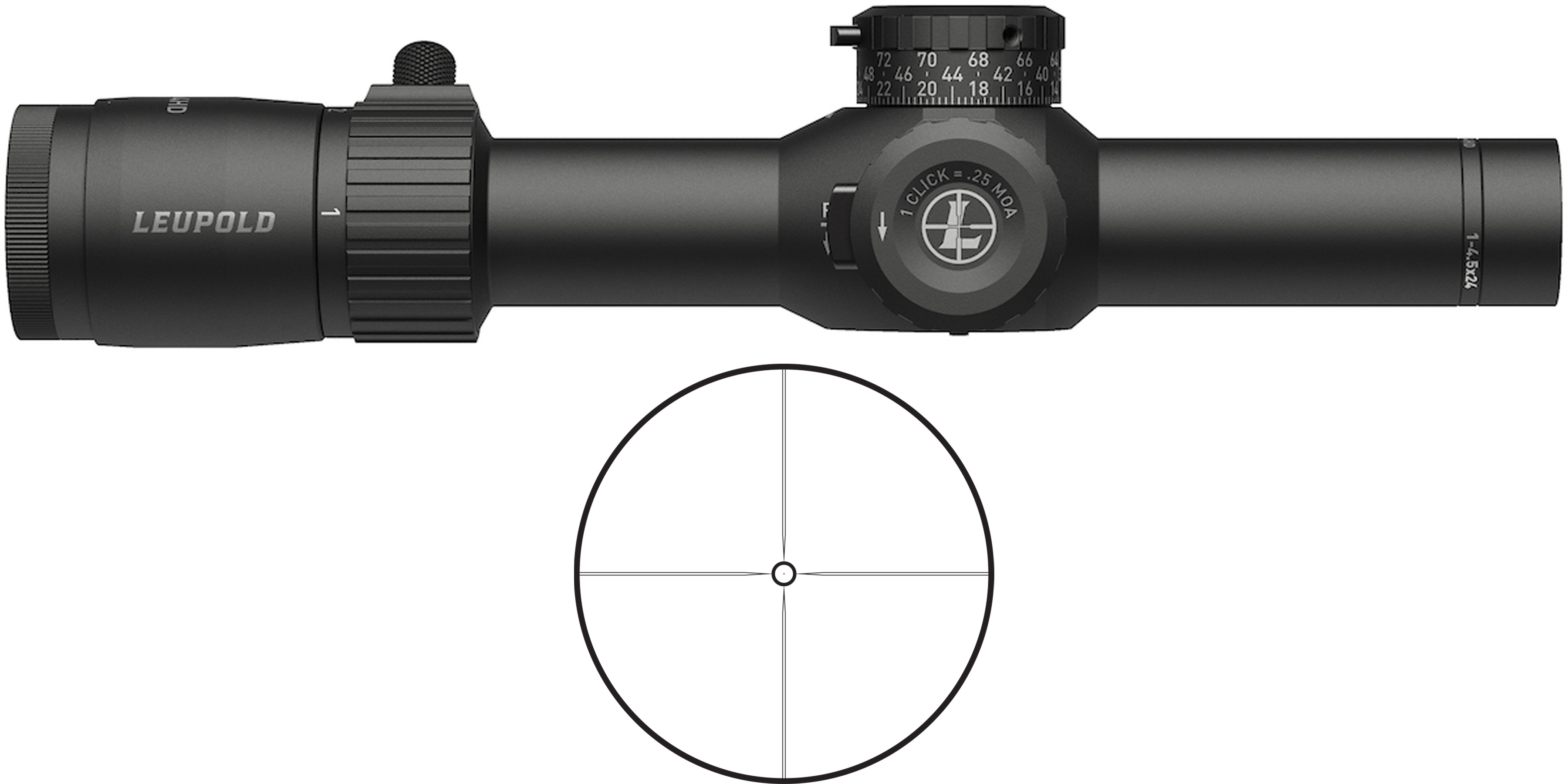 Leupold Mark 4HD 1-4.5x24mm SFP Rifle Scope with HPR-1 Reticle