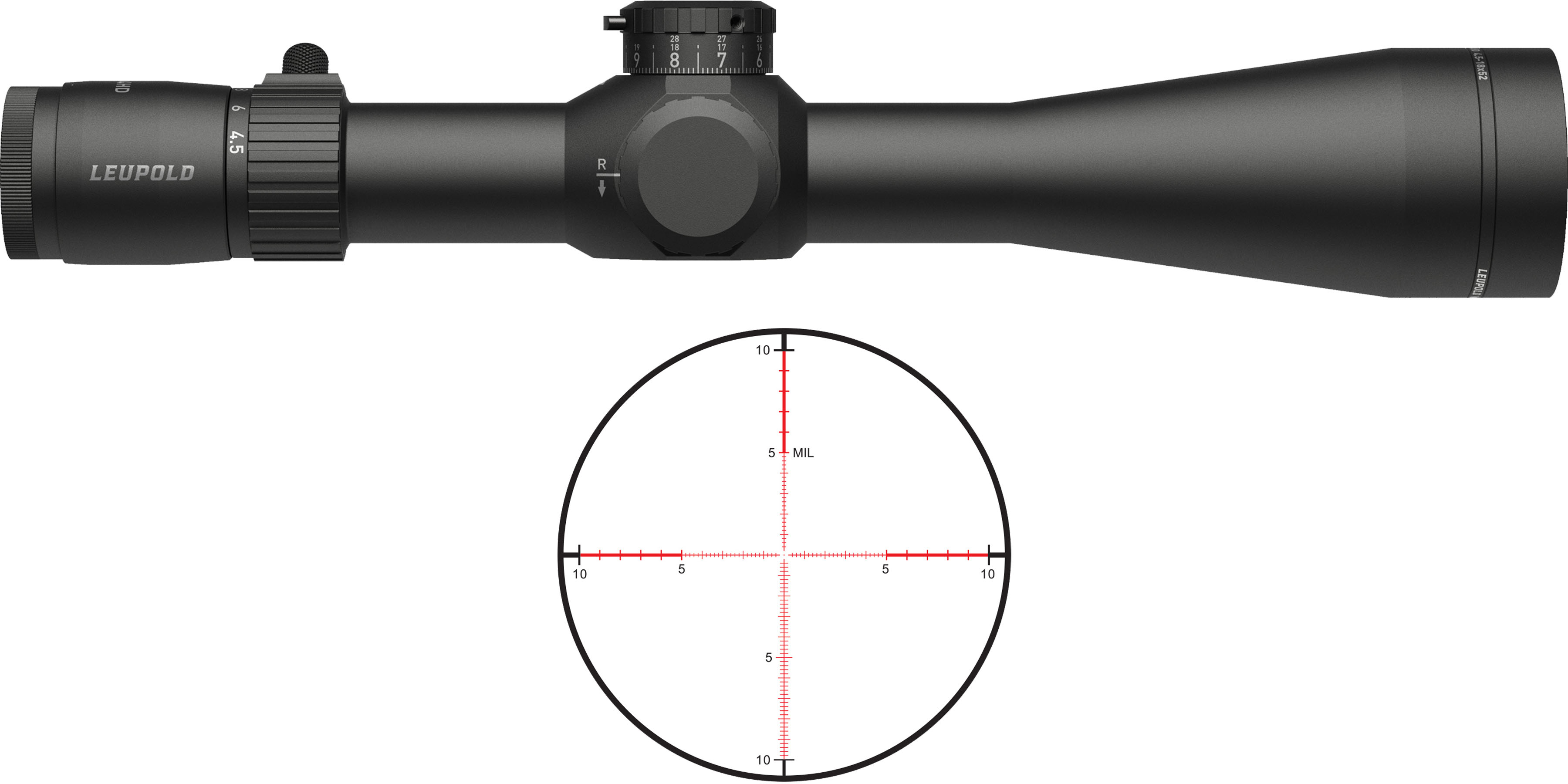 Leupold Mark 4HD 4.5-18x52mm FFP Illuminated PR1-MIL Rifle Scope