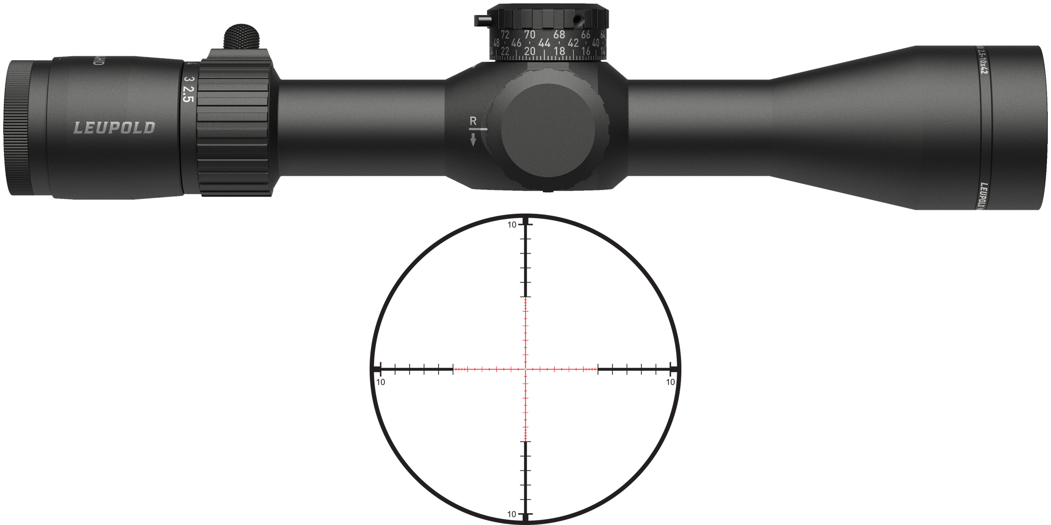 Leupold Mark 4HD 2.5-10x42mm FFP Illuminated TMR Rifle Scope
