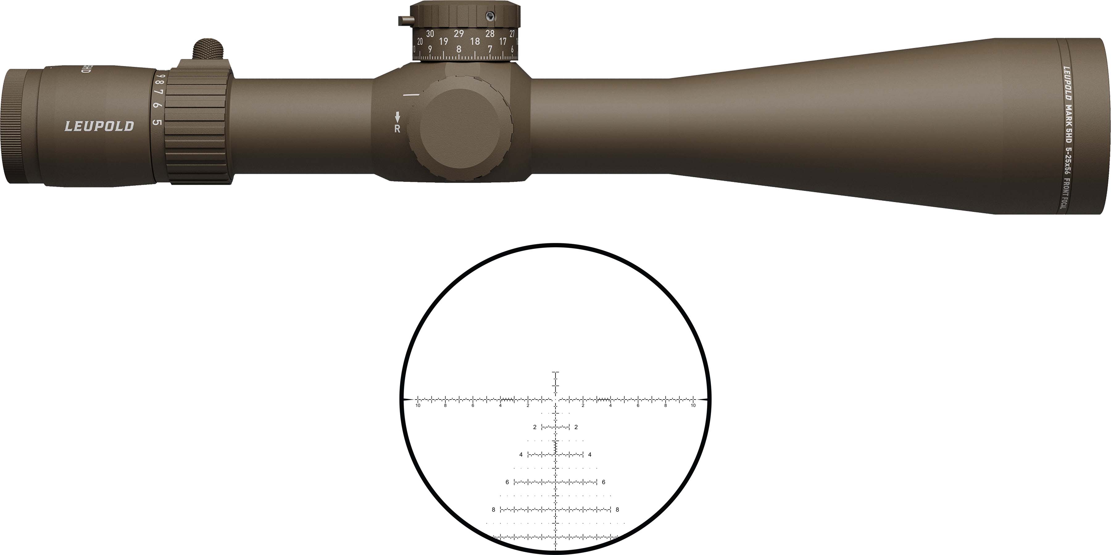 Leupold Mark 5HD 5-25x56mm FFP PR2-MIL Riflescope - Dark Earth