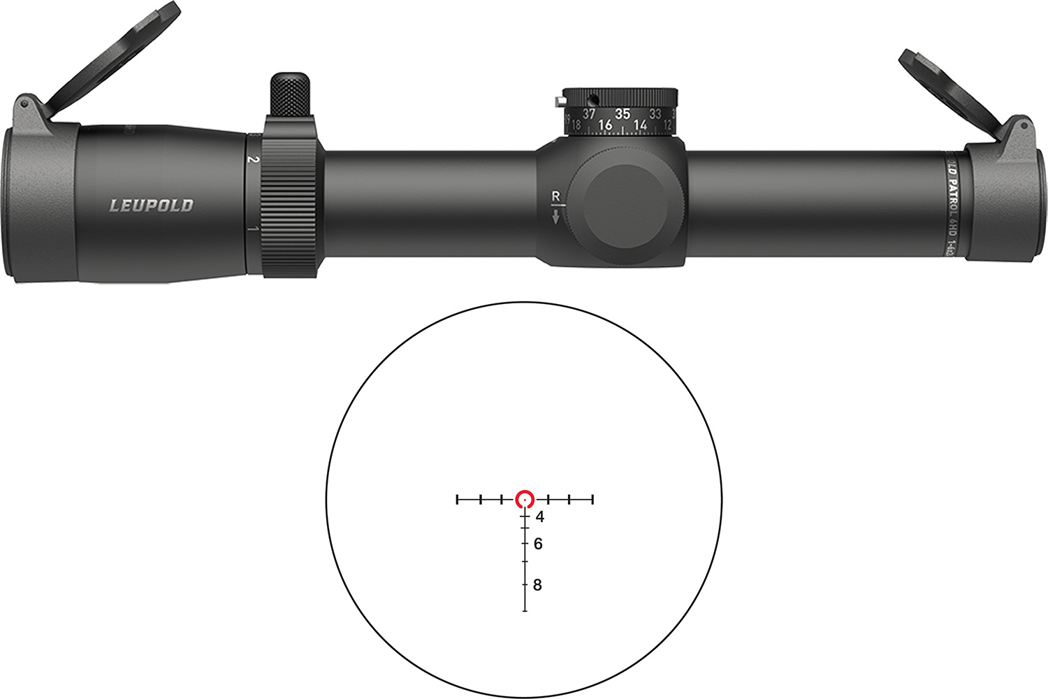Leupold Patrol 6HD Rifle Scope, 1-6x 24mm SFP Illuminated