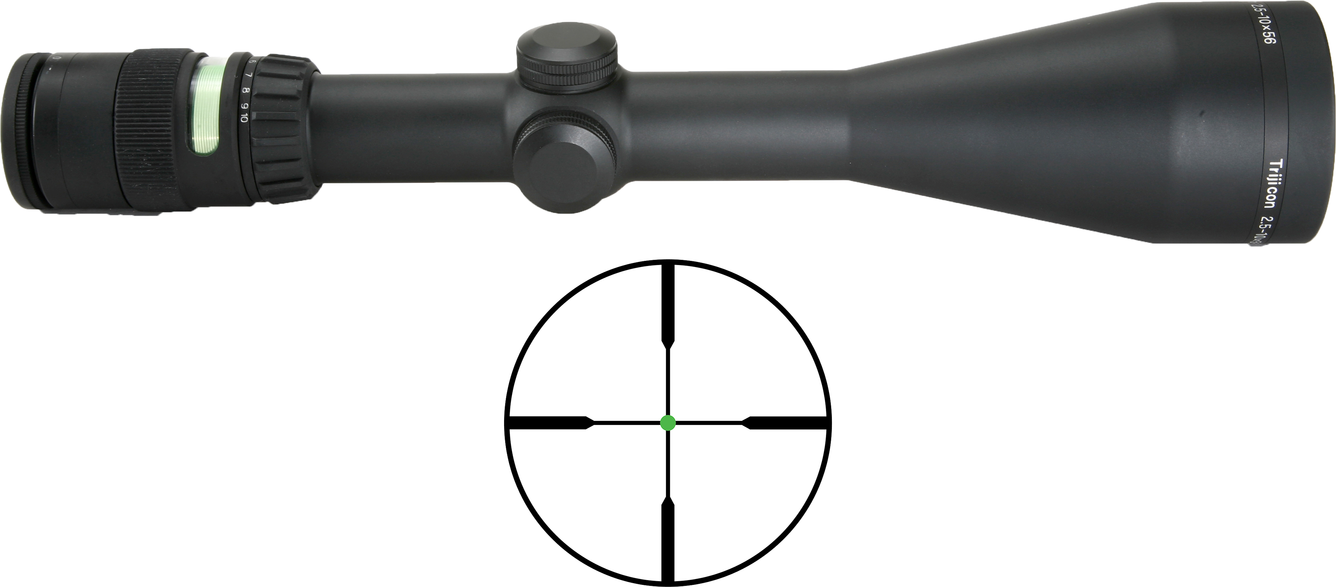 Trijicon AccuPoint 2.5-10x56mm Illuminated Duplex Crosshair/Green Dot Scope