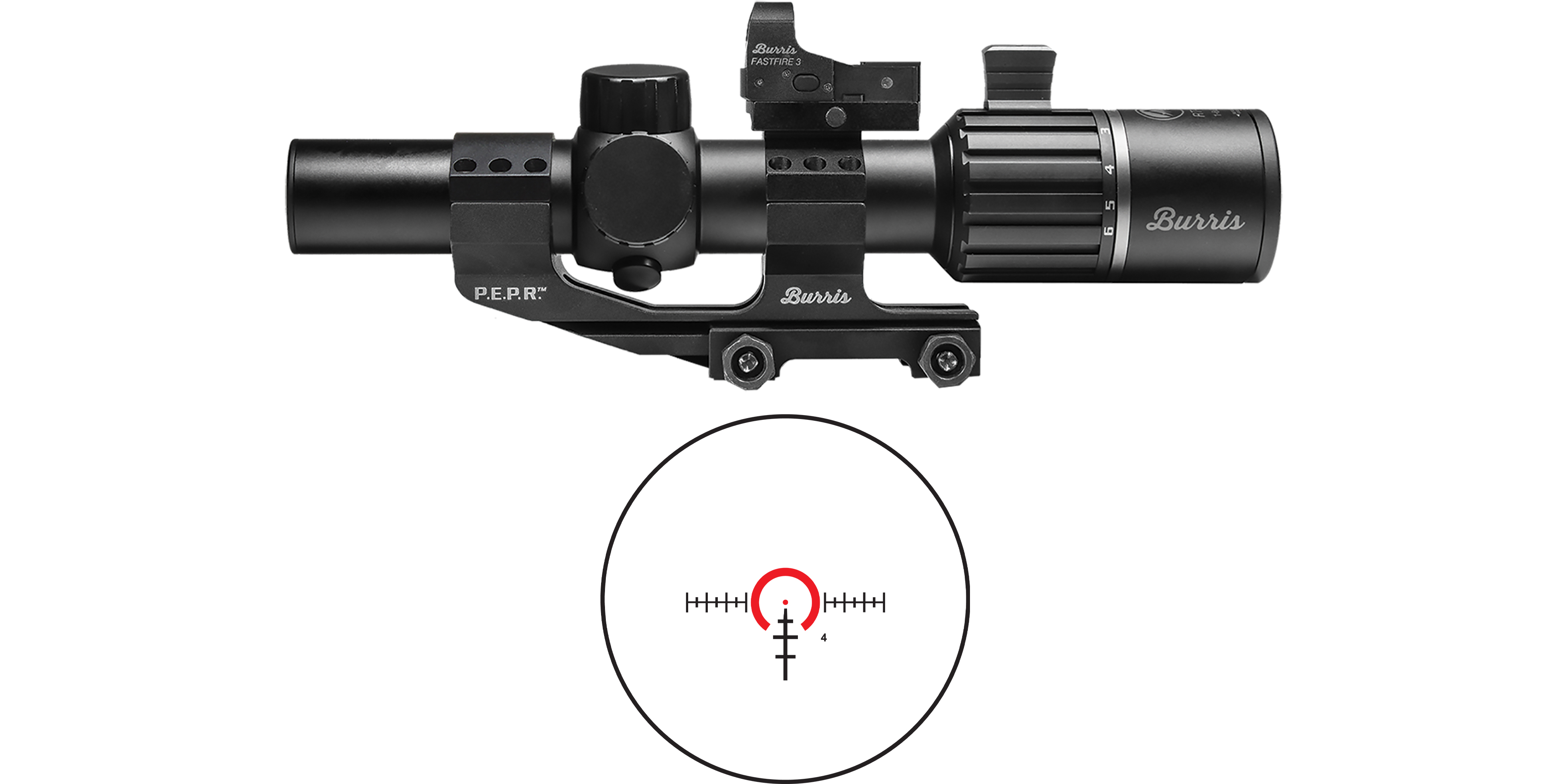 Burris RT-6 1-6x24mm SFP Rifle Scope with FastFire 3 & P.E.P.R. Mount