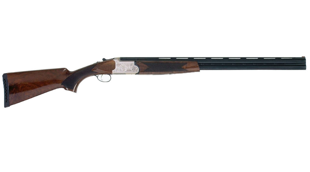 TriStar 30418 Setter S/T  Full Size 410 Gauge Break Open 3" 2rd 28" Black Vent Rib Barrel, Engraved Silver Steel Receiver, Fixed Turkish Walnut Stock, Beretta/Benelli Chokes, Right Hand