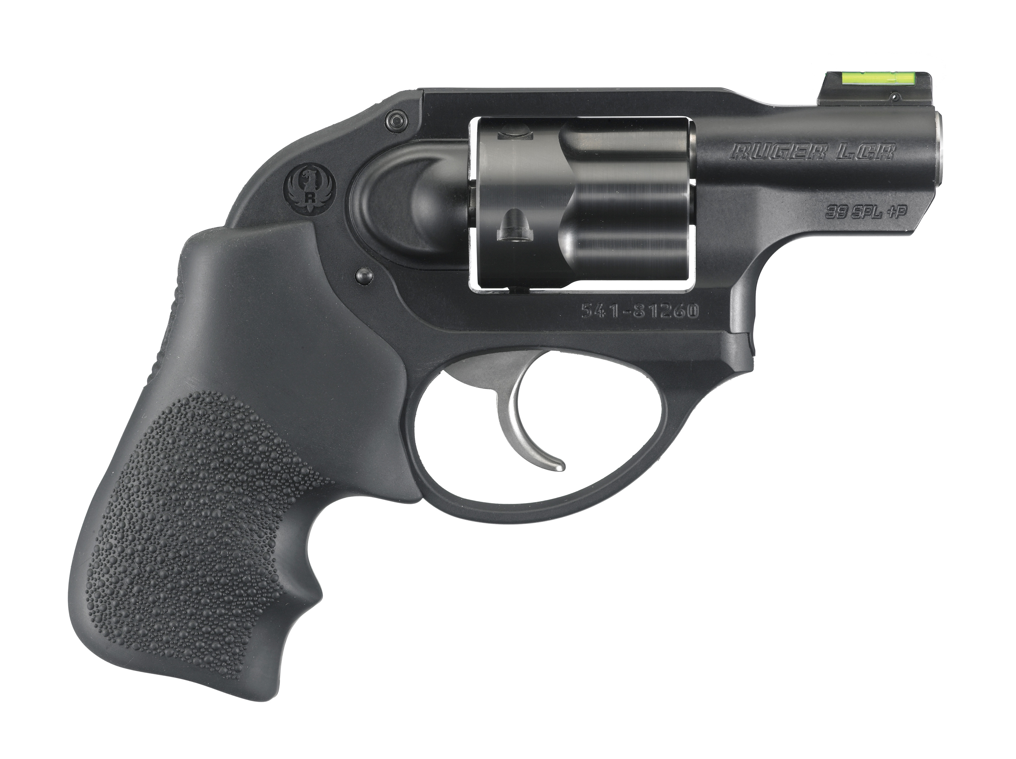 Ruger LCR Revolver 38 Spl(+P) 5rd Capacity 1.87" Matte Black Frame Hogue Grip Front Optic CA Compliant