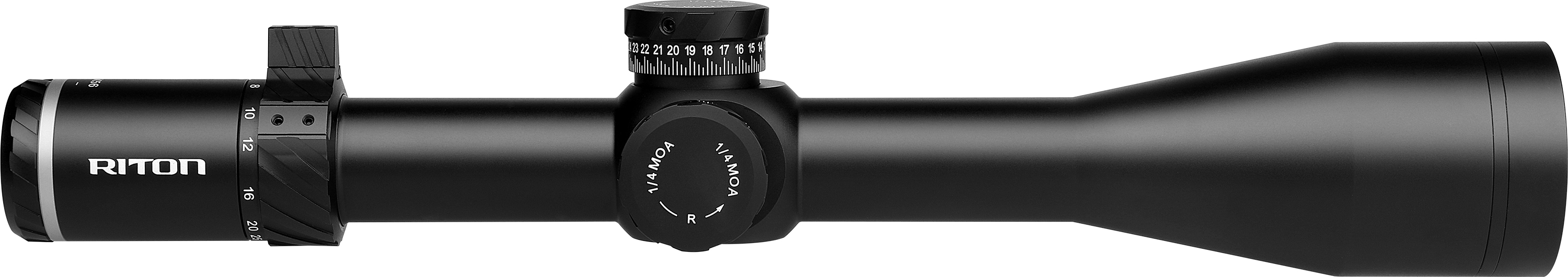 Riton Optics 5 Conquer 5-25x56mm Rifle Scope, 34mm Tube, FFP, MOR Illuminated Reticle