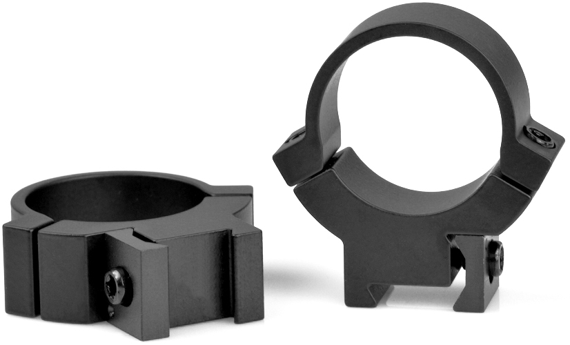 Warne Maxima 721M 1" Rimfire Scope Rings Medium Matte Black Steel