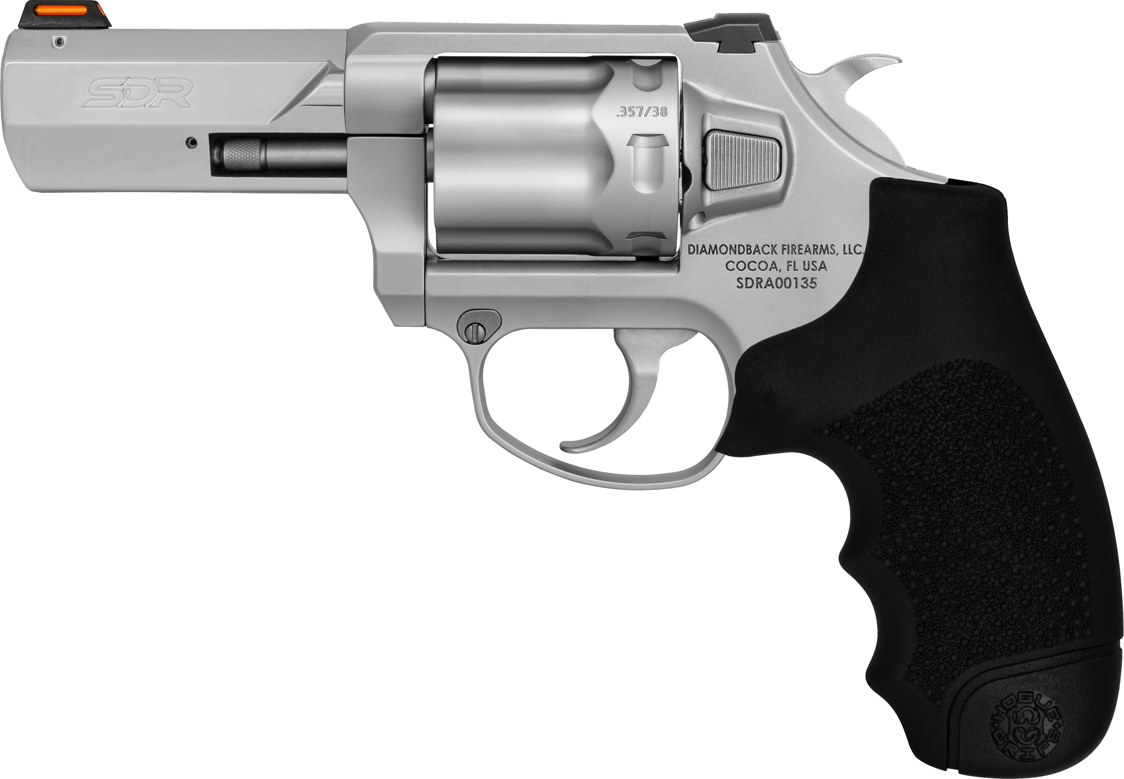 DIAMONDBACK SDR .357 MAG, 3" BRL 6RD RVLVR SA/DA FIBER OPTIC SIGHT STAINLESS GLASS BEAD FINISH