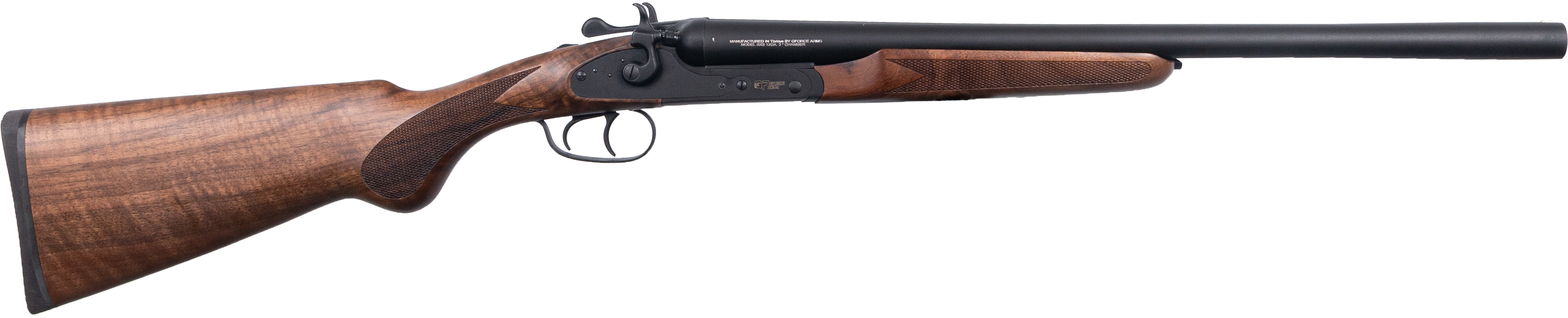 Gforce Arms GF12SXS20 Pancho 12 Gauge Break Open 2rd 20" Side By Side Barrel, Fixed Walnut Stock