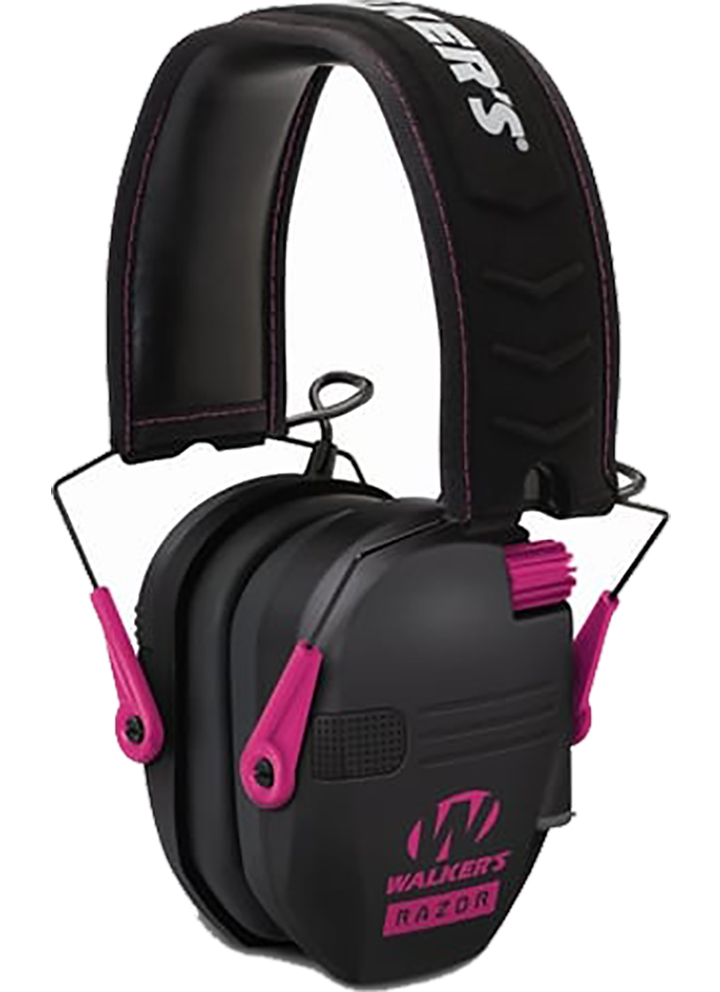 Walker's Razor Slim Electronic Muff Black/Pink Accents