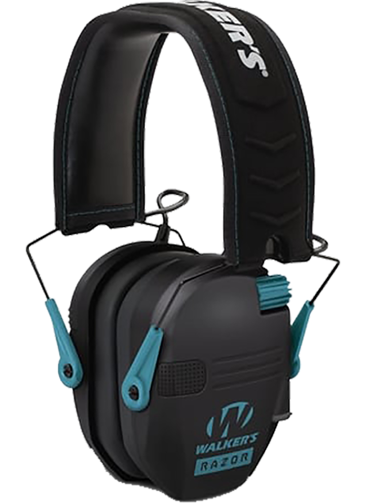 Walker's Razor Slim Electronic Muff - Black/Teal