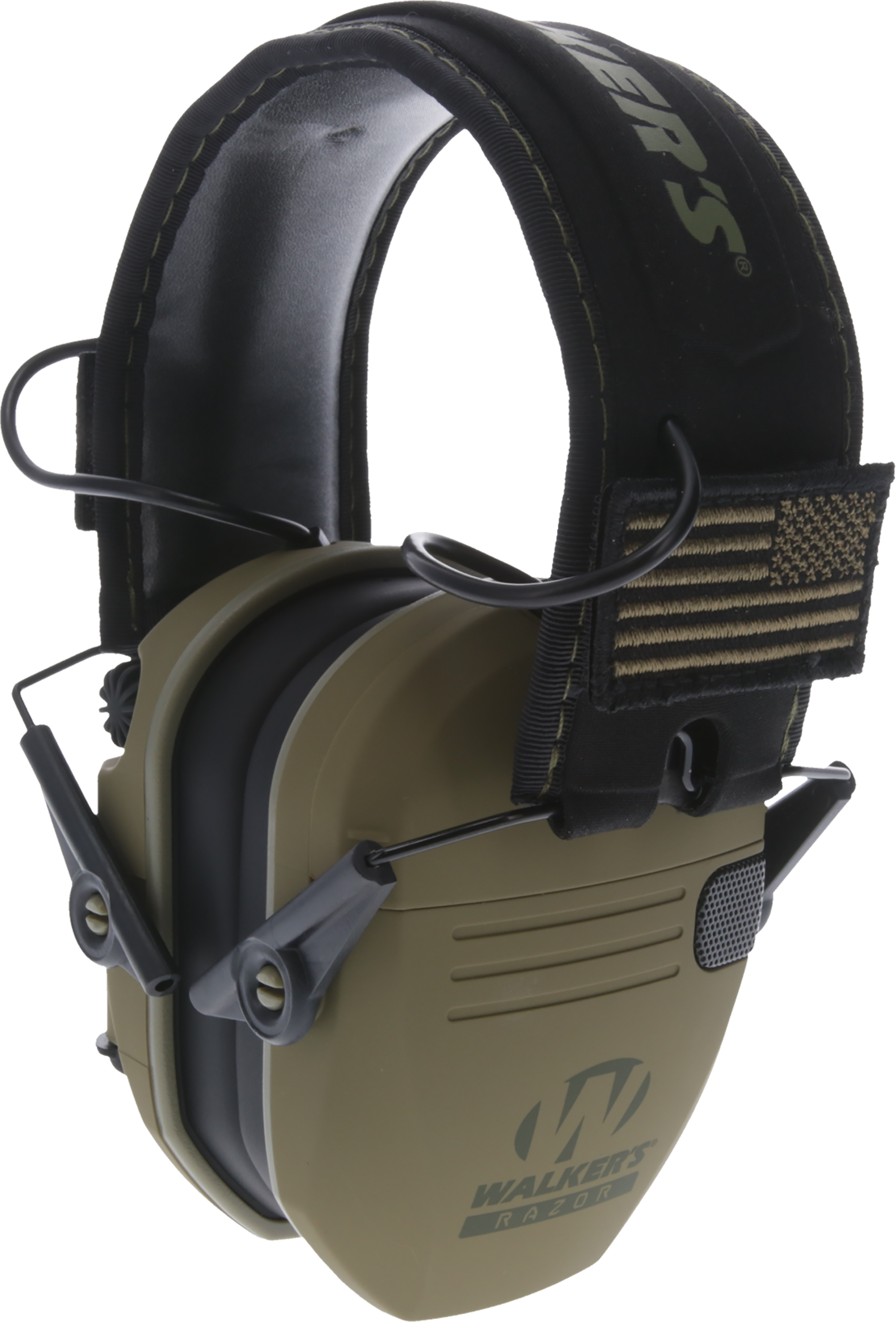 Walker's Razor Slim Patriot Electronic Earmuffs - OD Green