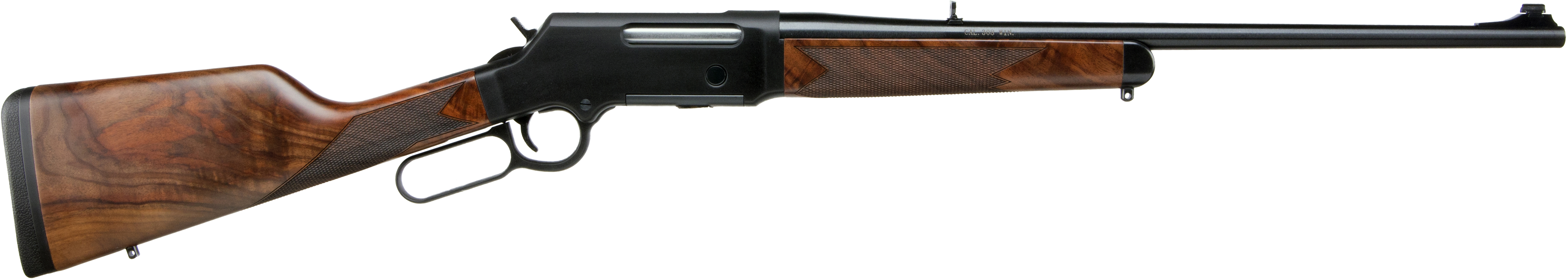 Henry H014S308 Long Ranger Full Size 308 Win 4+1 20" Blued Steel Barrel, Black Hard Coat Anodized Steel Receiver, American Walnut Stock Right Hand